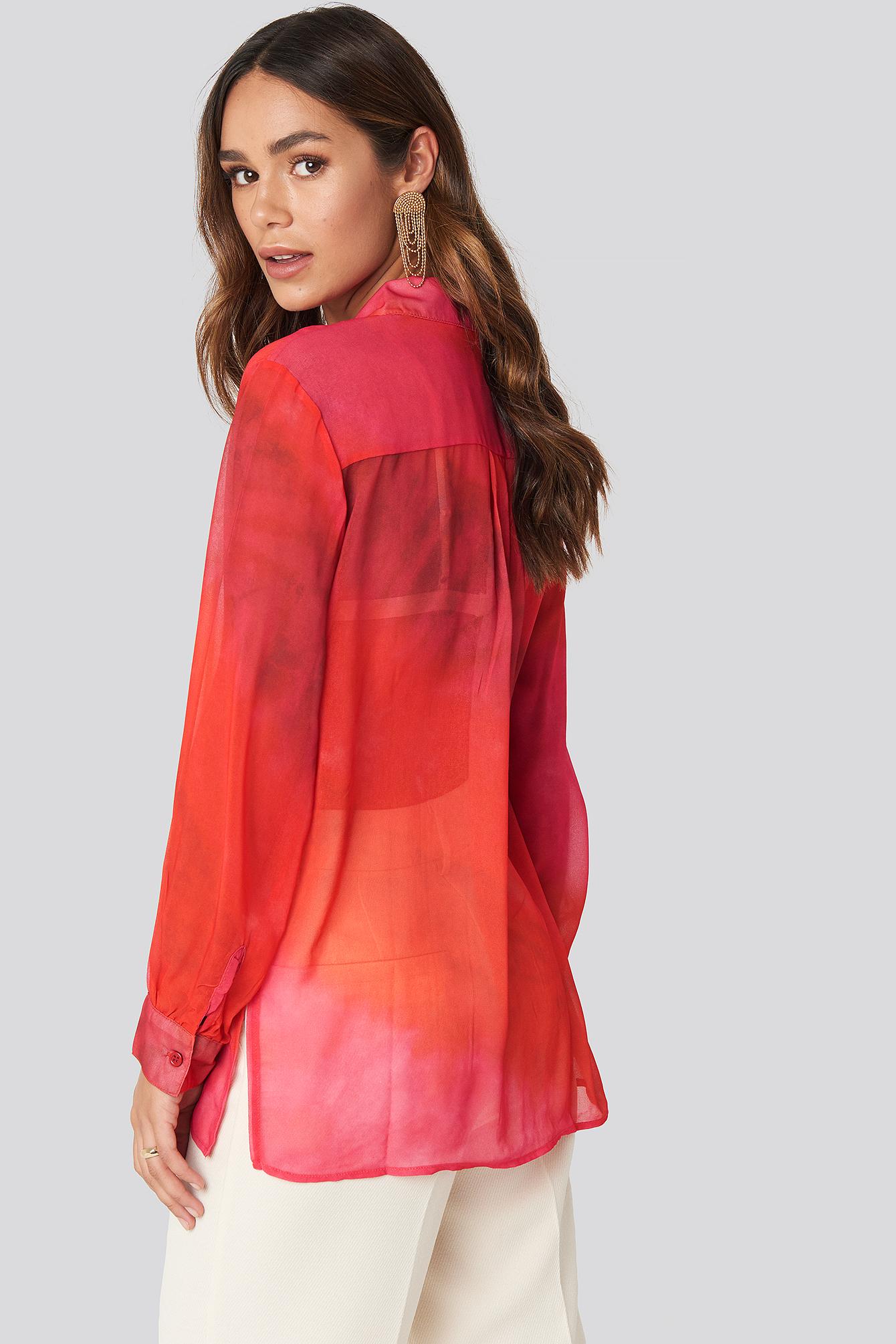 red tie dye shirt womens