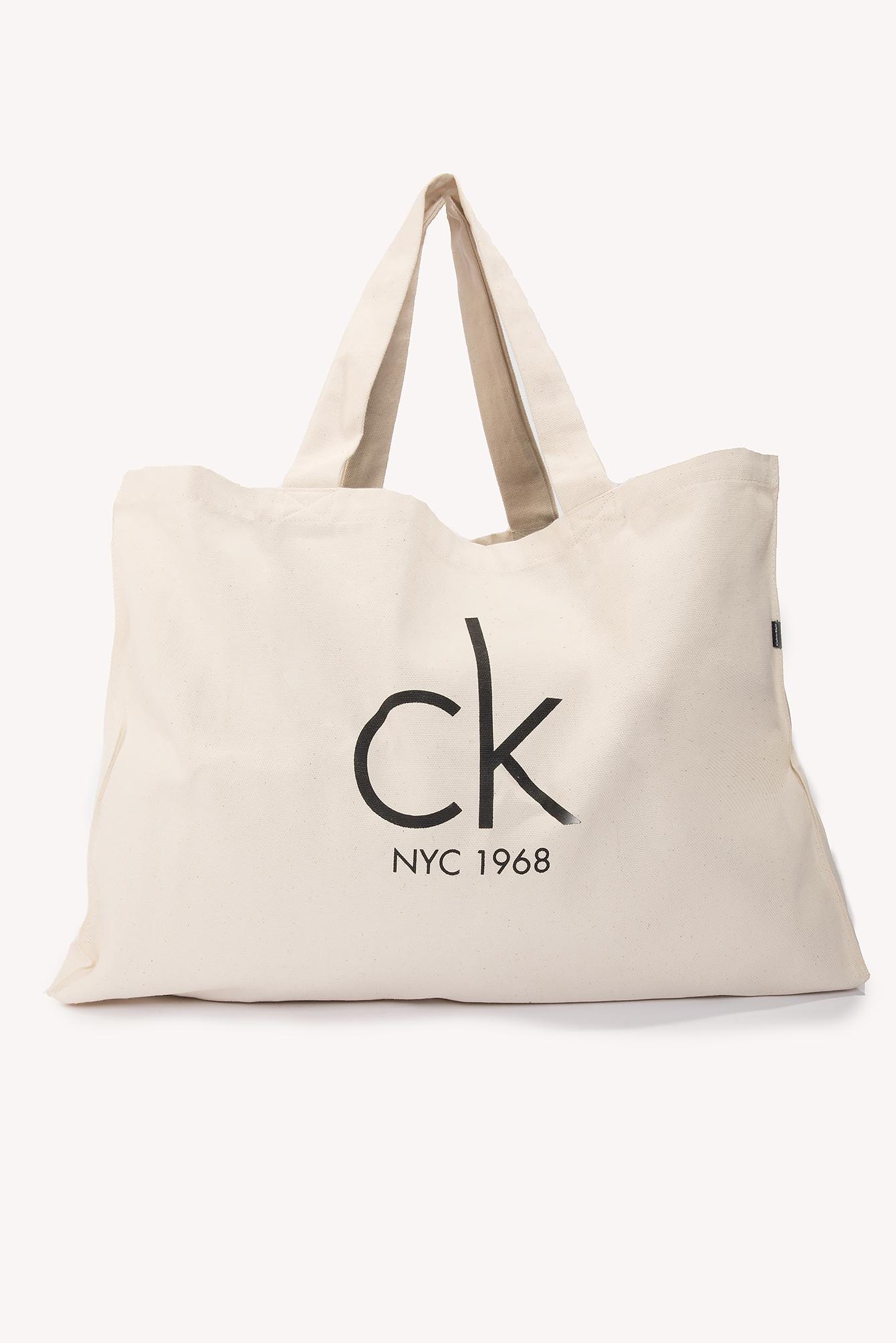 CALVIN KLEIN 205W39NYC Canvas Tote Bag in Natural - Lyst