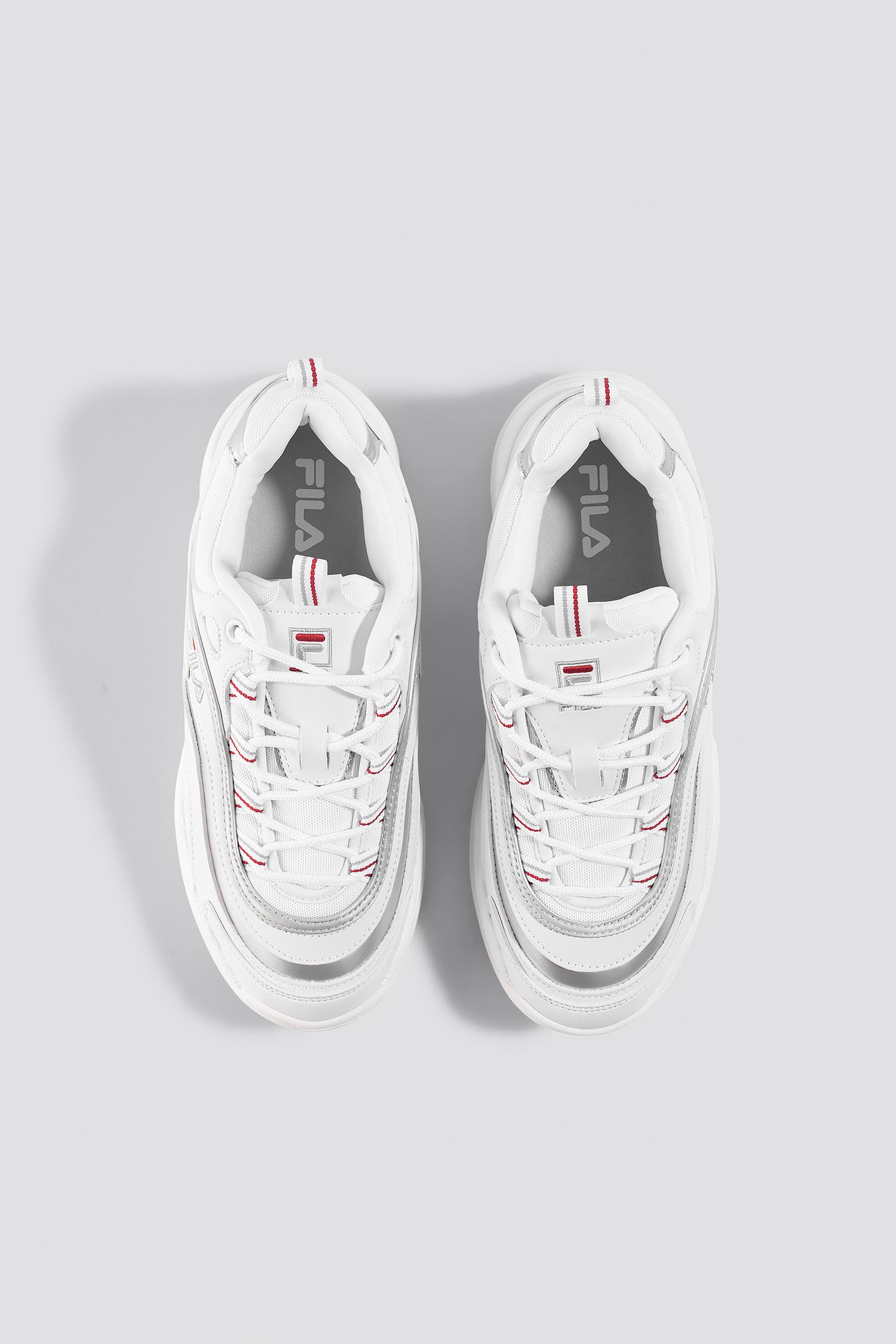 fila ray white silver