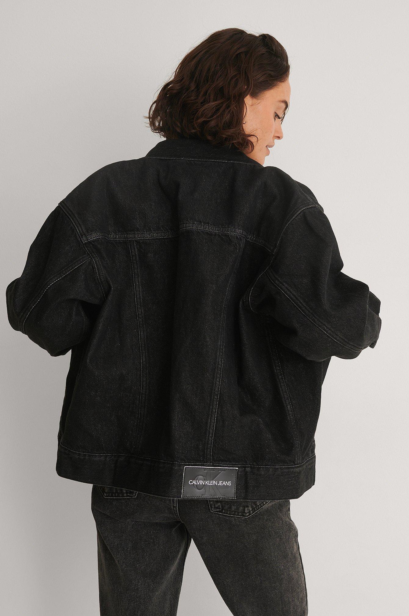Calvin Klein Black Dad Denim Jacket | Lyst