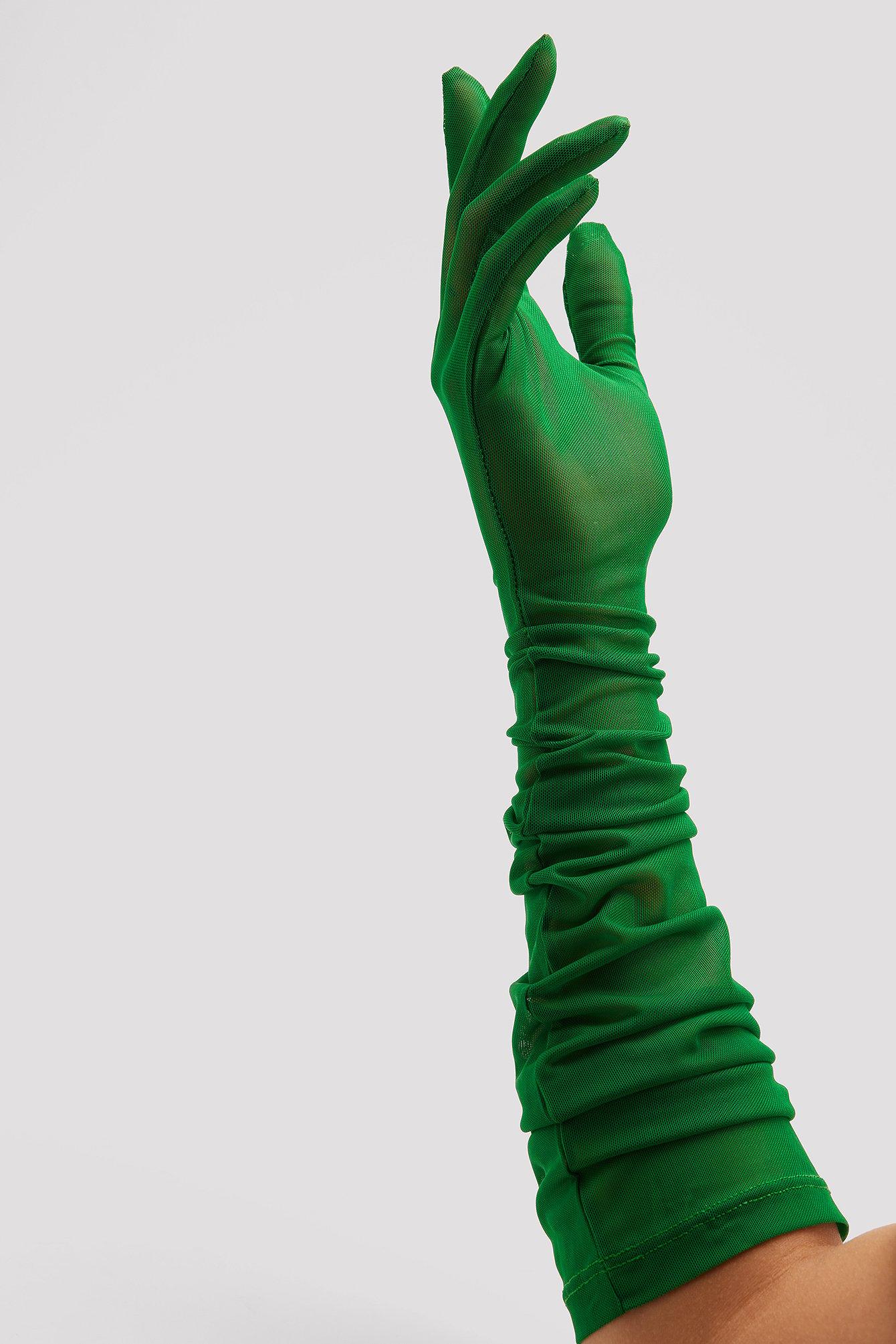 NA-KD Green Mesh Gloves | Lyst