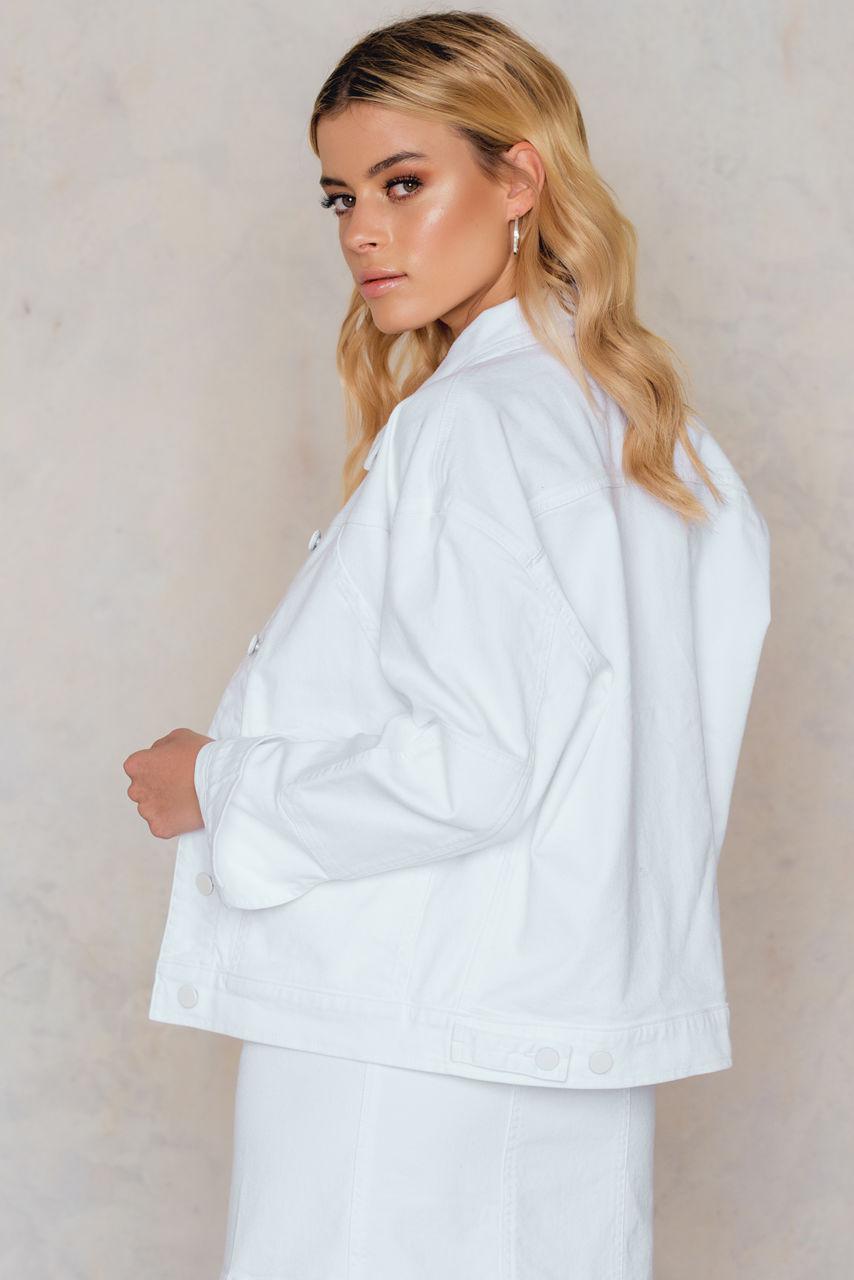 Lyst Filippa K Oversized Denim Jacket in White