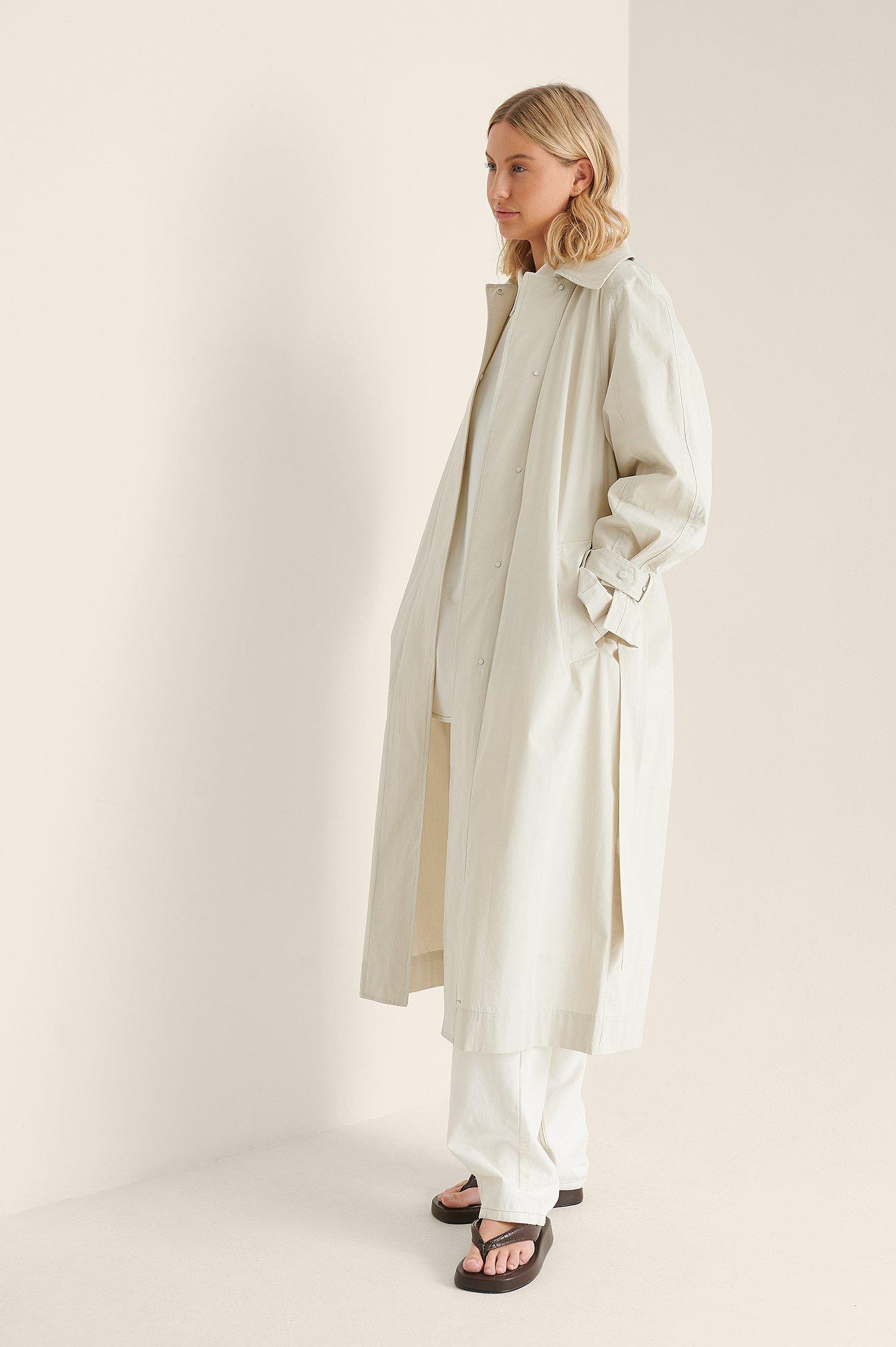 mango white trench coat