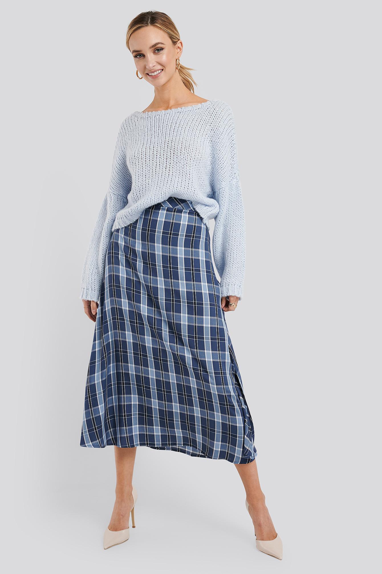 side split midi skirt