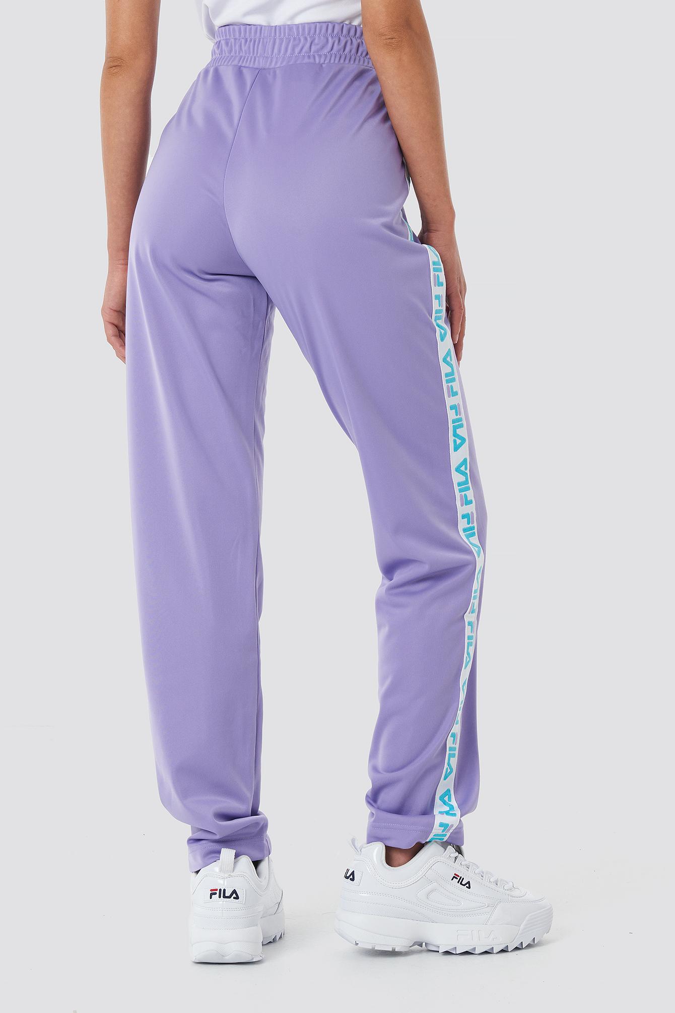 Fila Synthetic Women Strap Track Pants Purple - Lyst