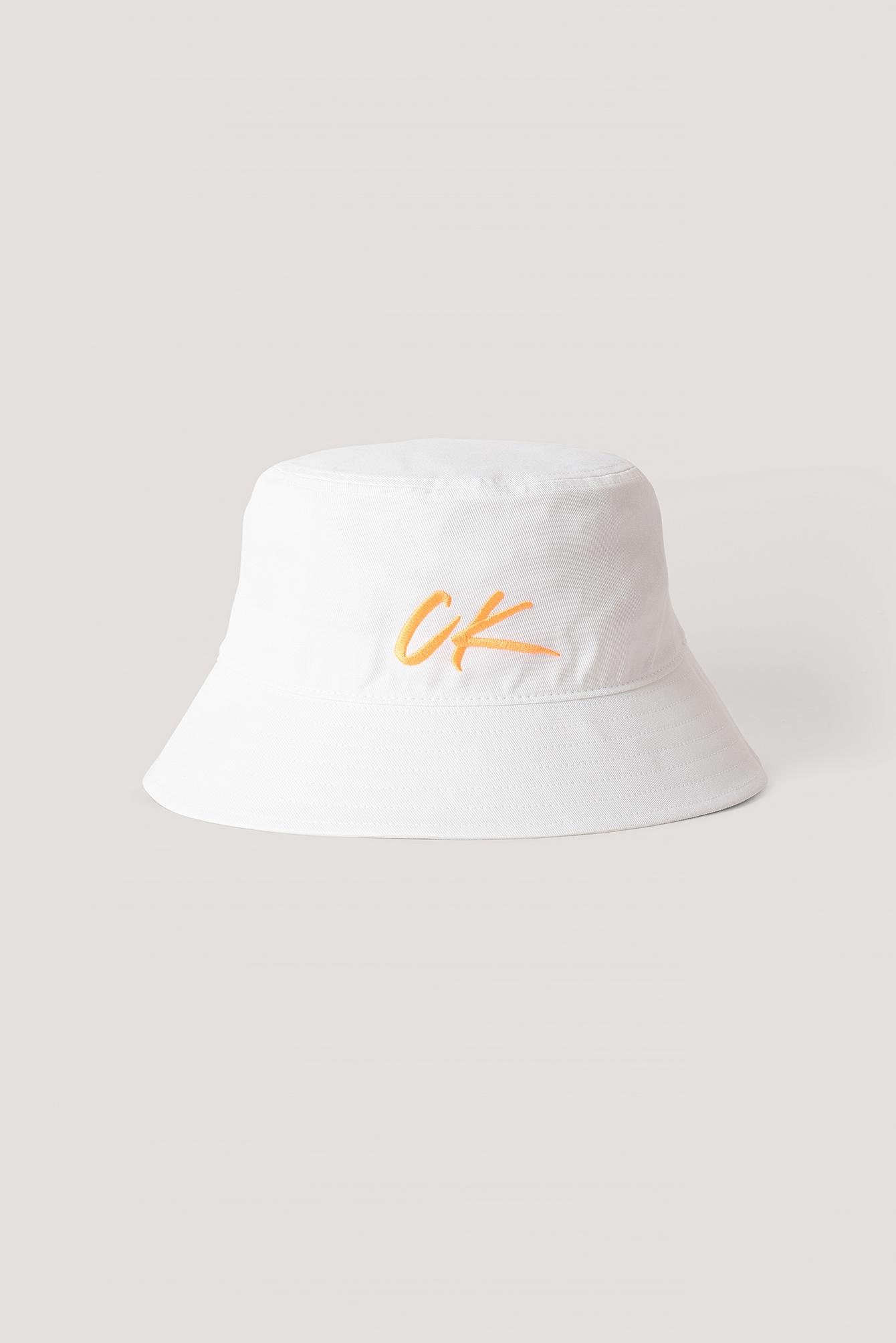 Calvin Klein Cotton White Logo Bucket 