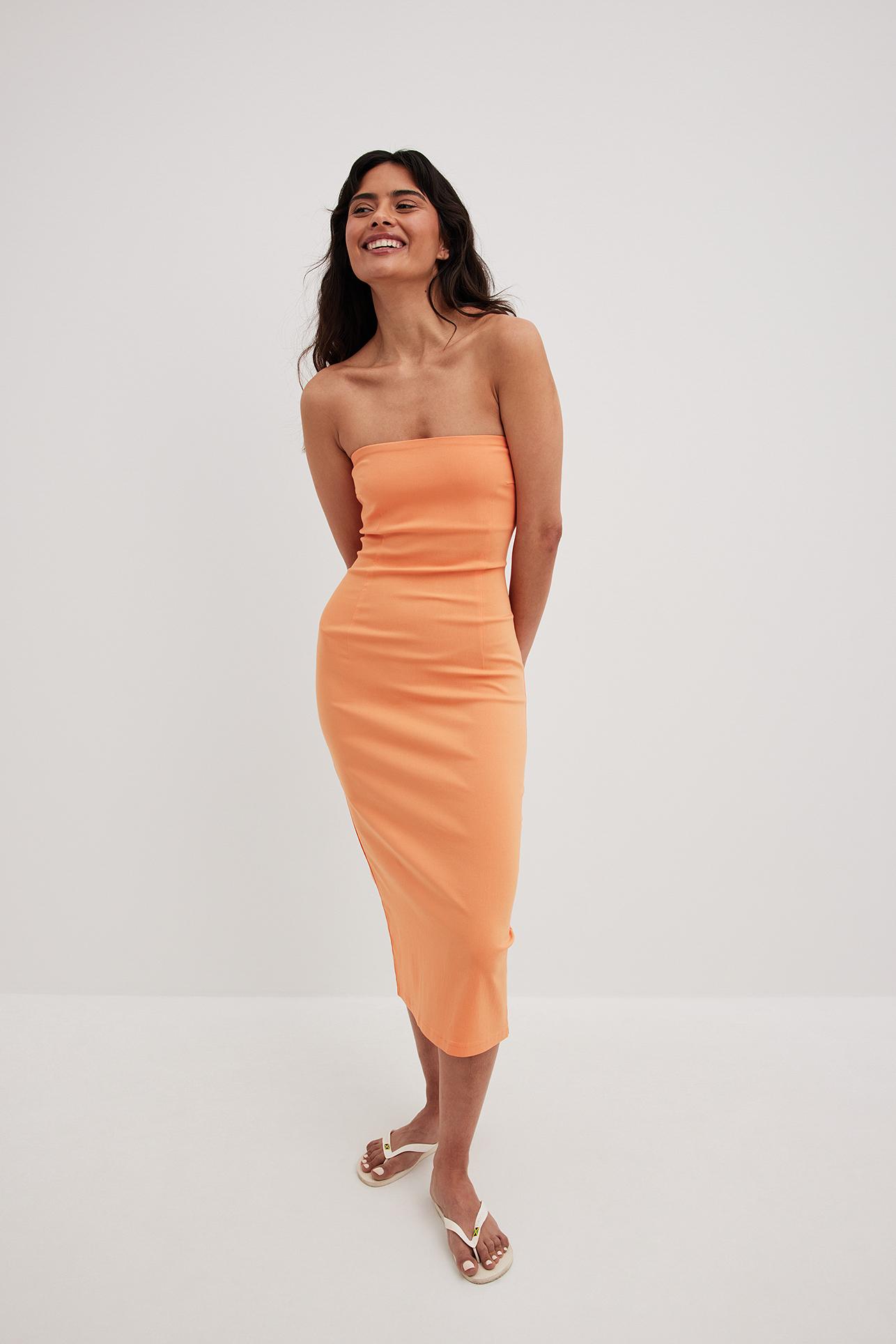 NA-KD Bandeau Bodycon Dress in Green | Lyst