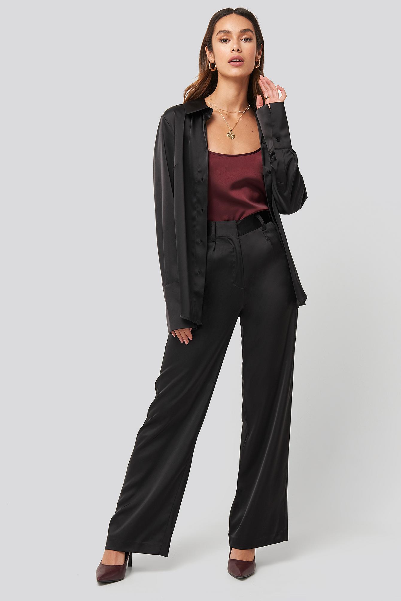 wide leg pants suit