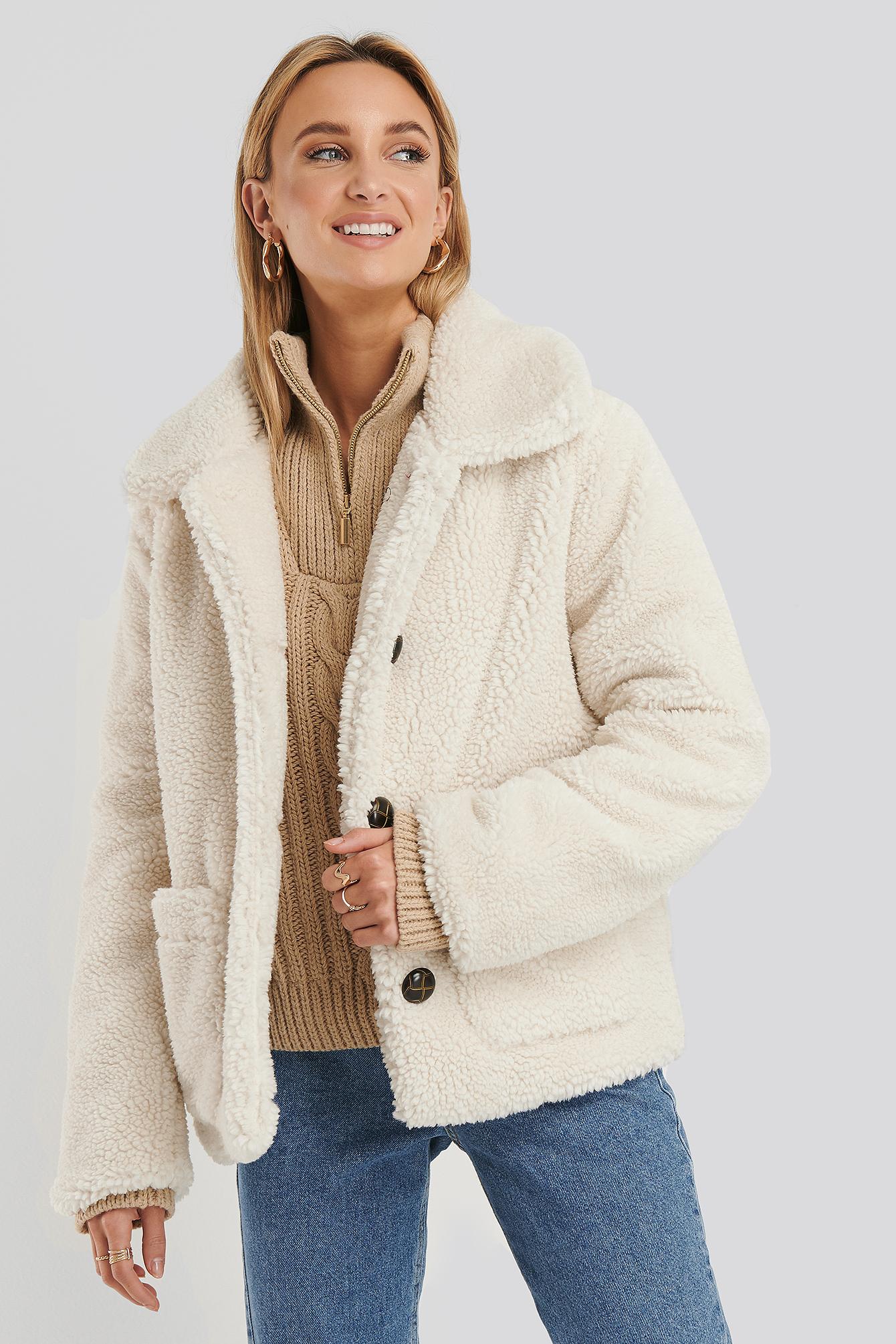 button up teddy jacket