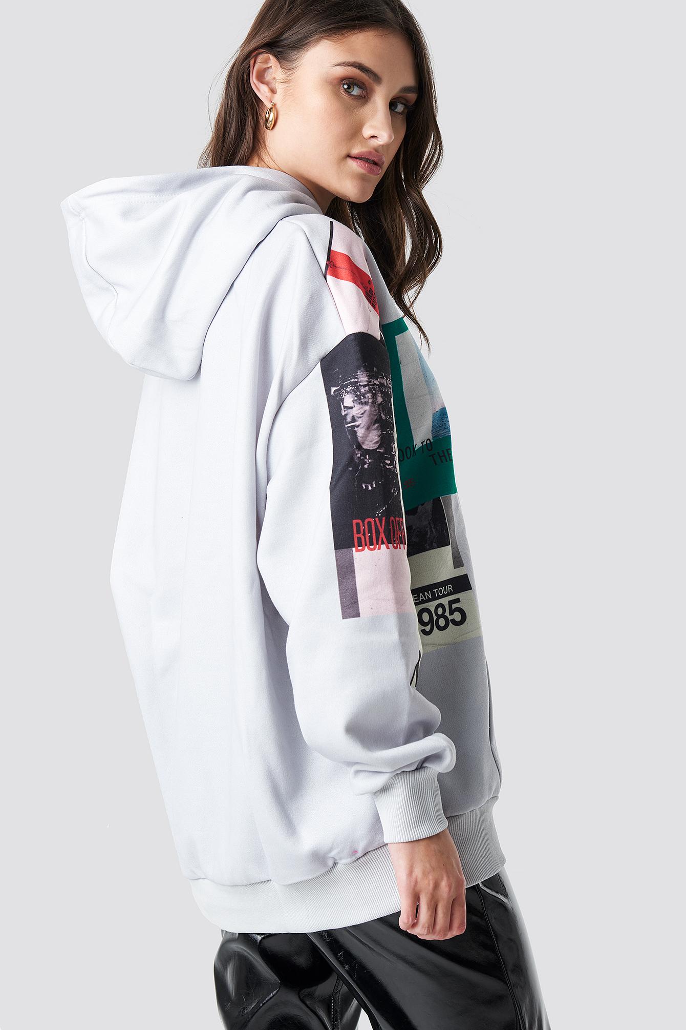 poster print oversized hoodie