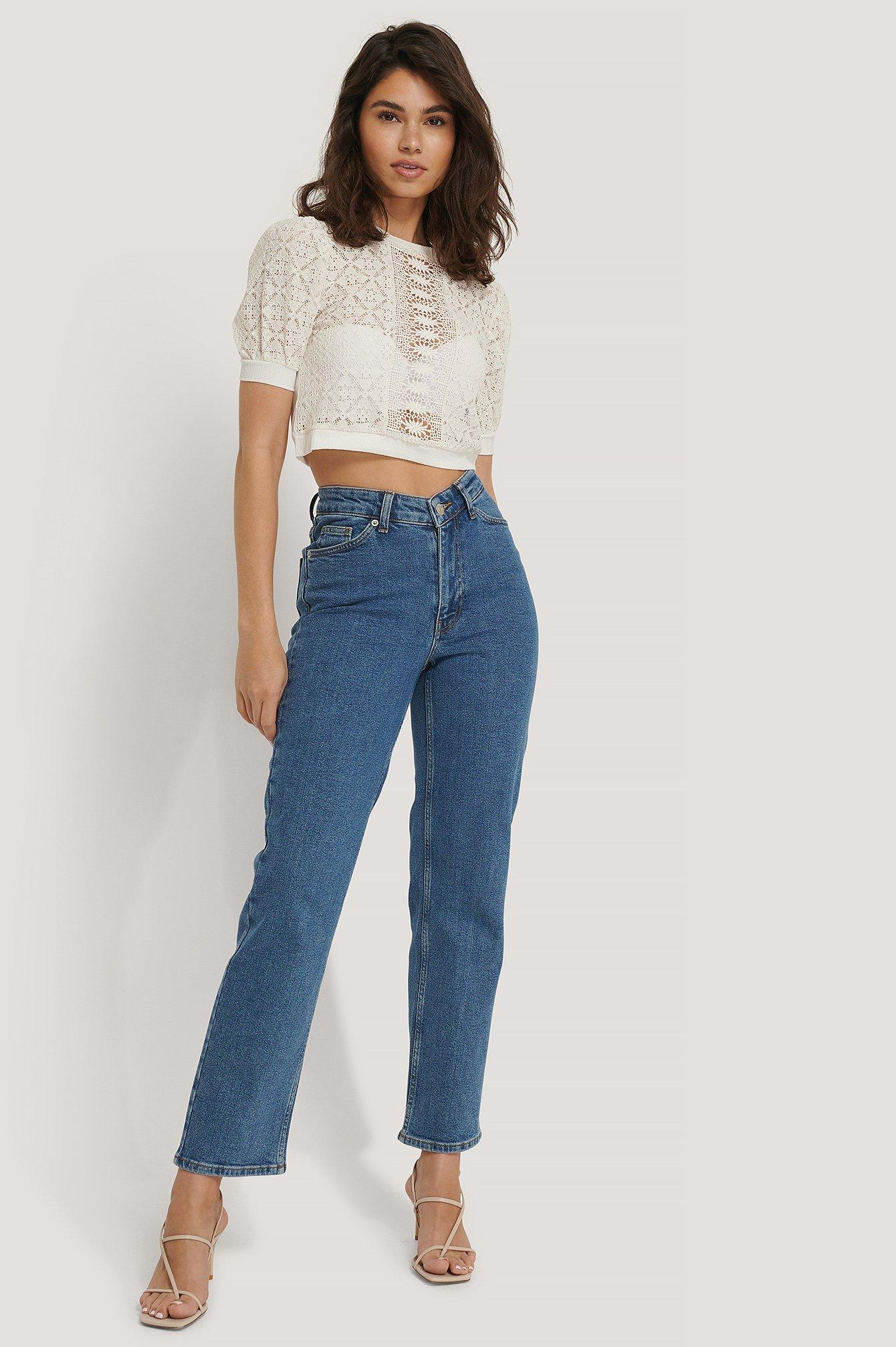 V-shaped Waist Straight Denim | Lyst