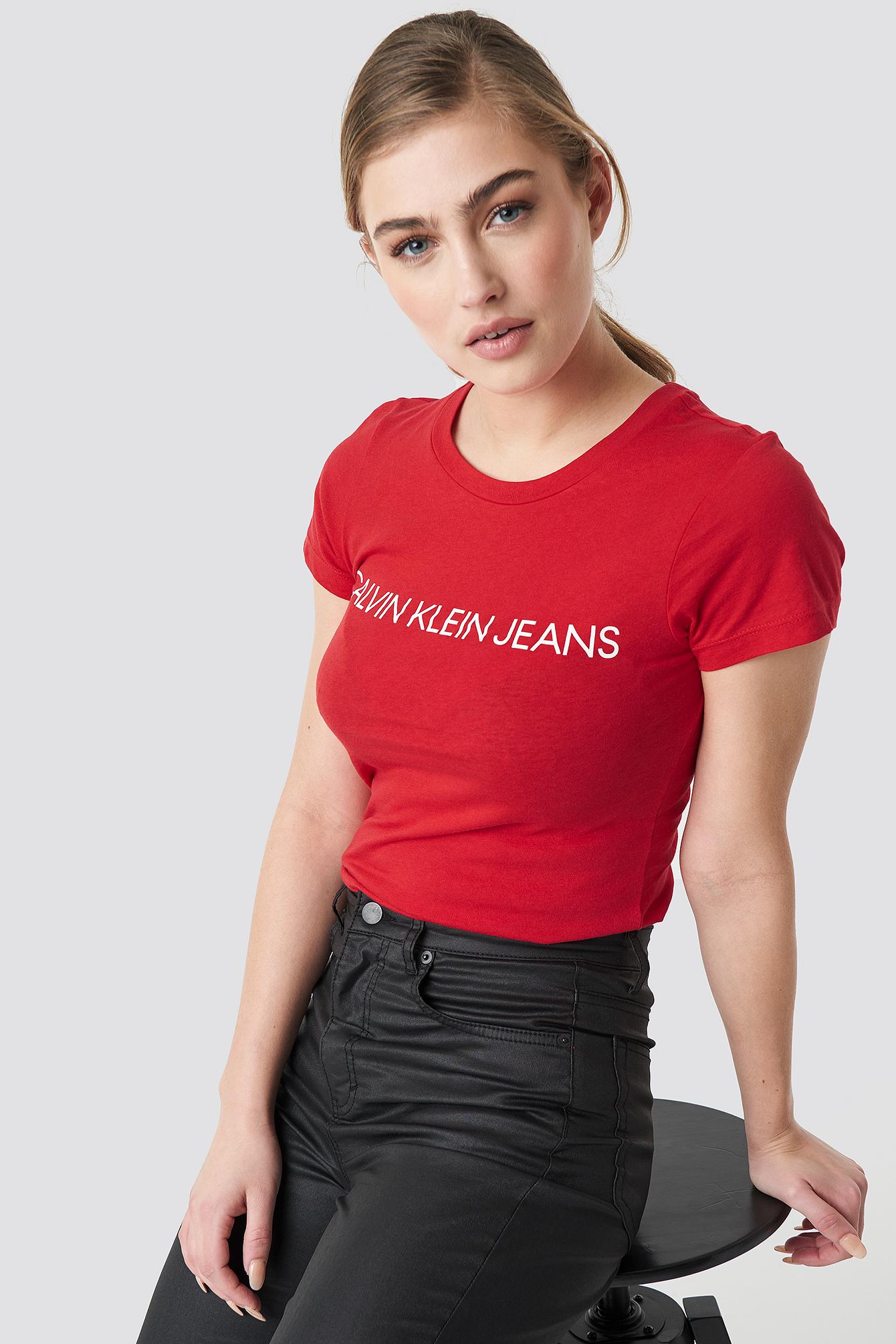 calvin klein institutional logo slim fit tee