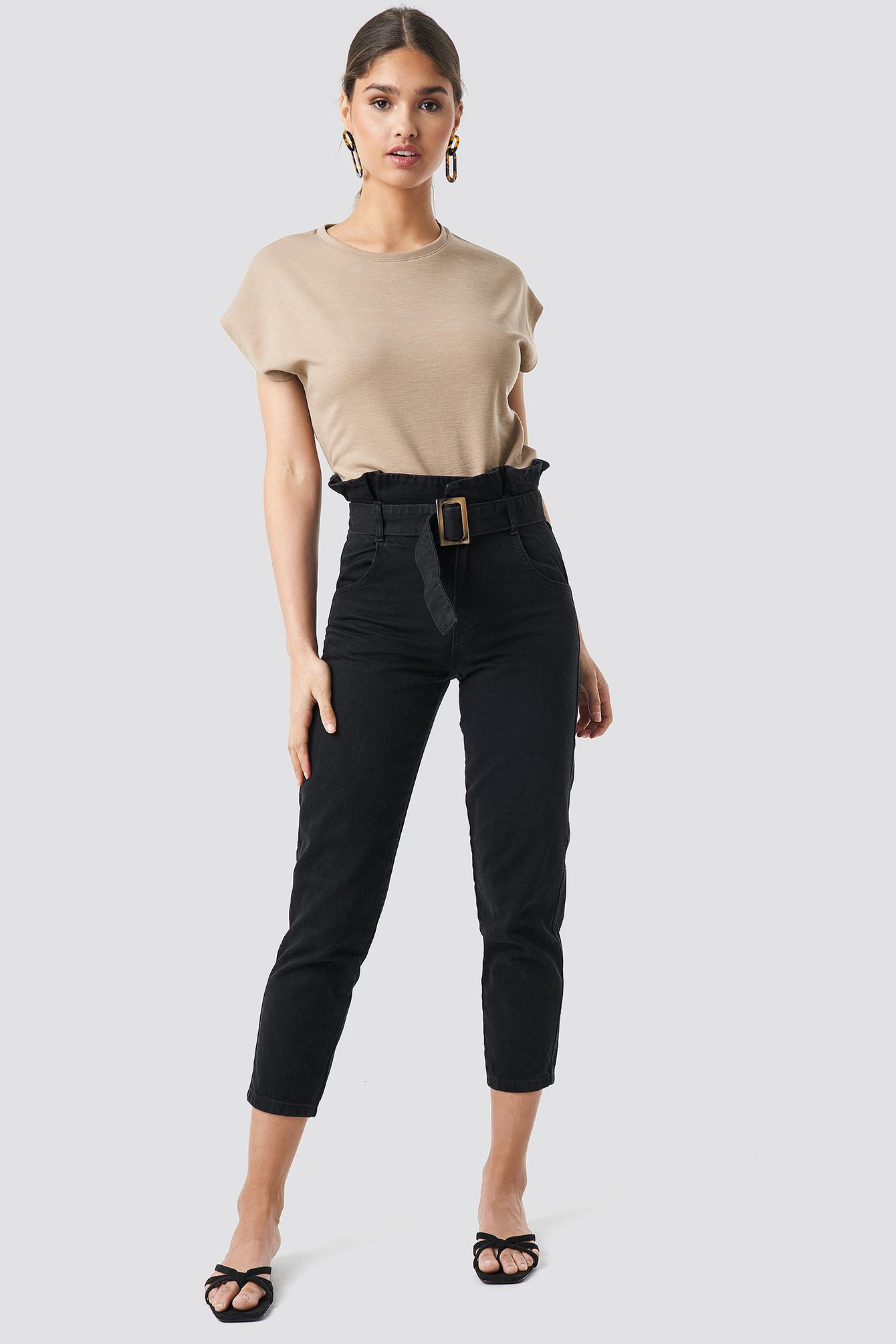 paperbag jeans black