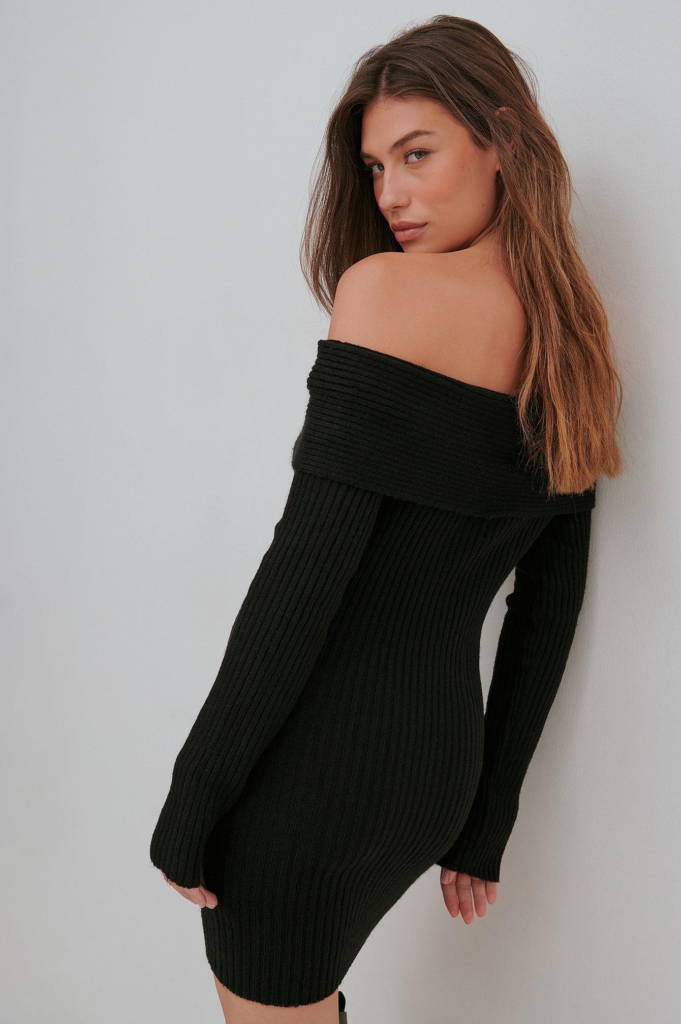 folded knit dress