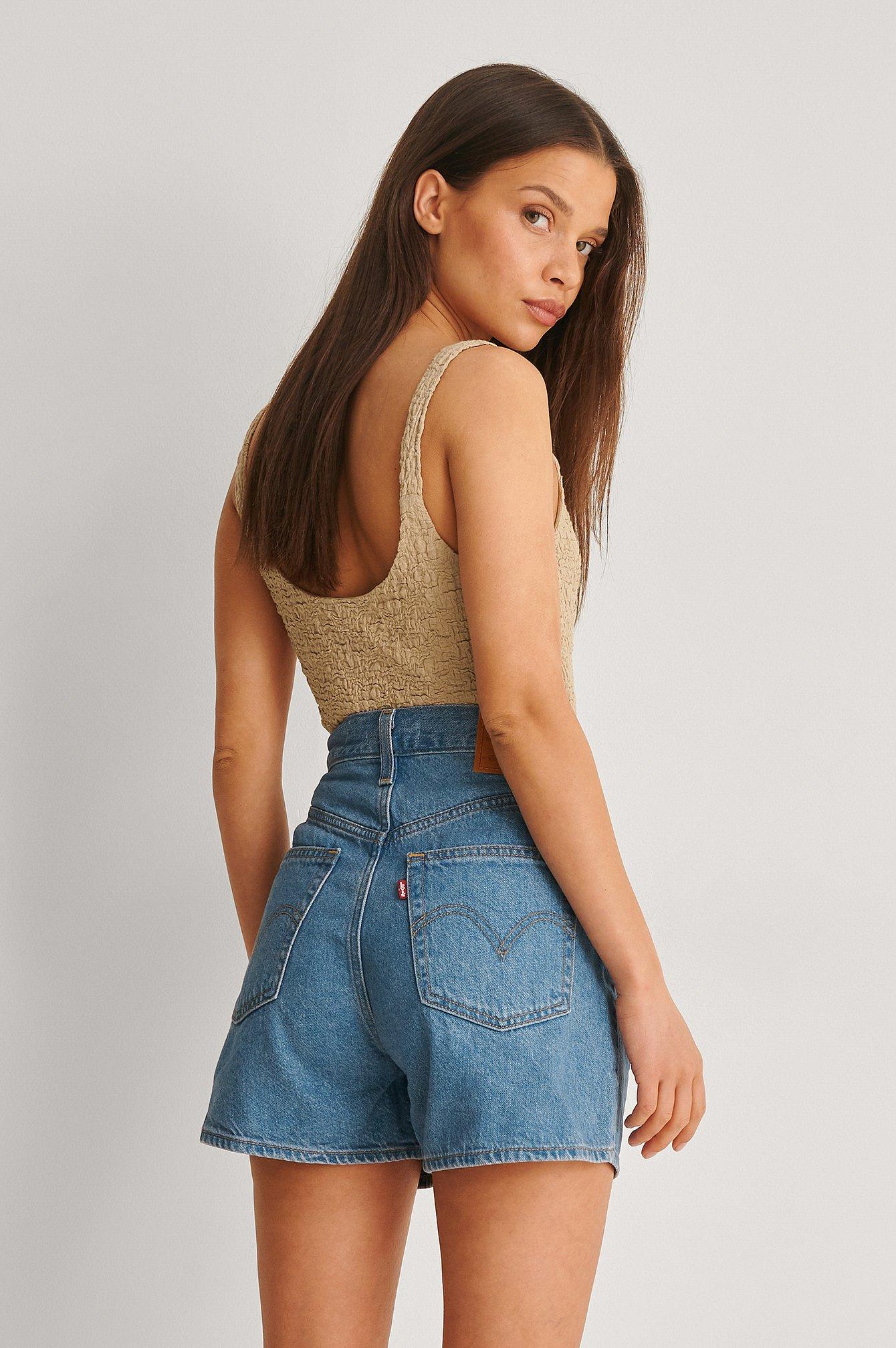 Levi's Cotton Blue High Loose Shorts Number One | Lyst