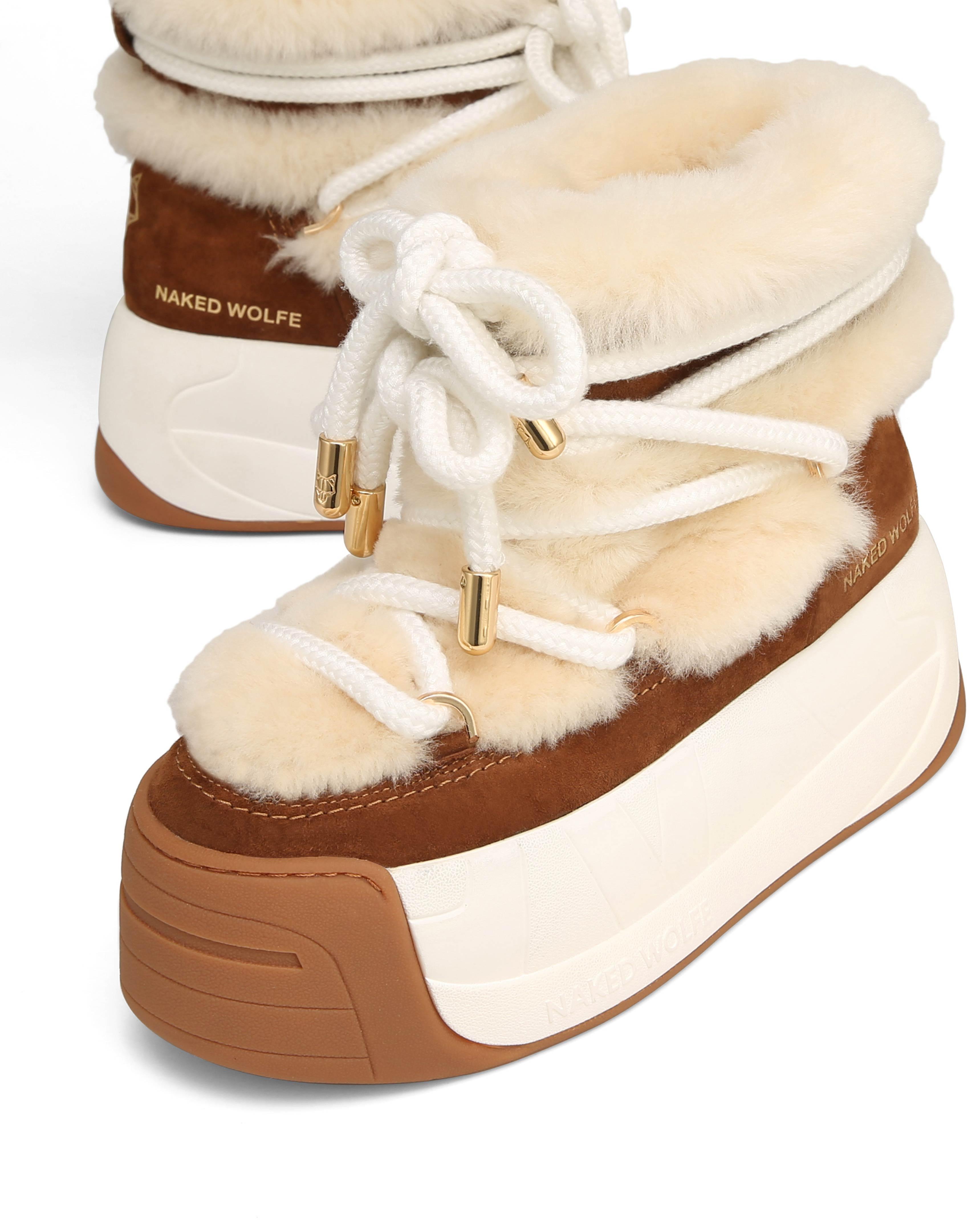 Naked Wolfe Darling Tan Cow Suede in Natural | Lyst
