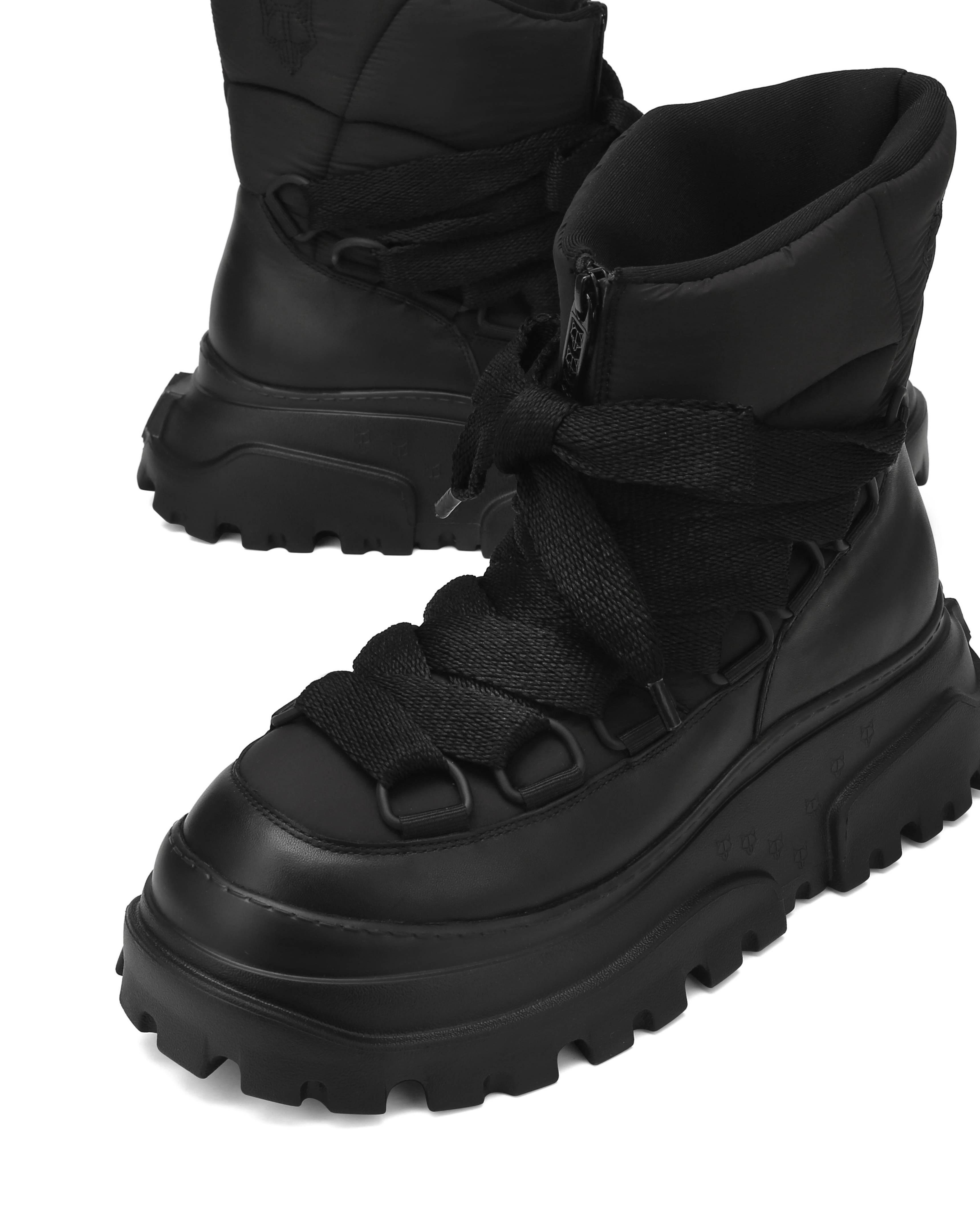 Naked Wolfe Nylon Puffer Front-Zip Boots in Black | Lyst