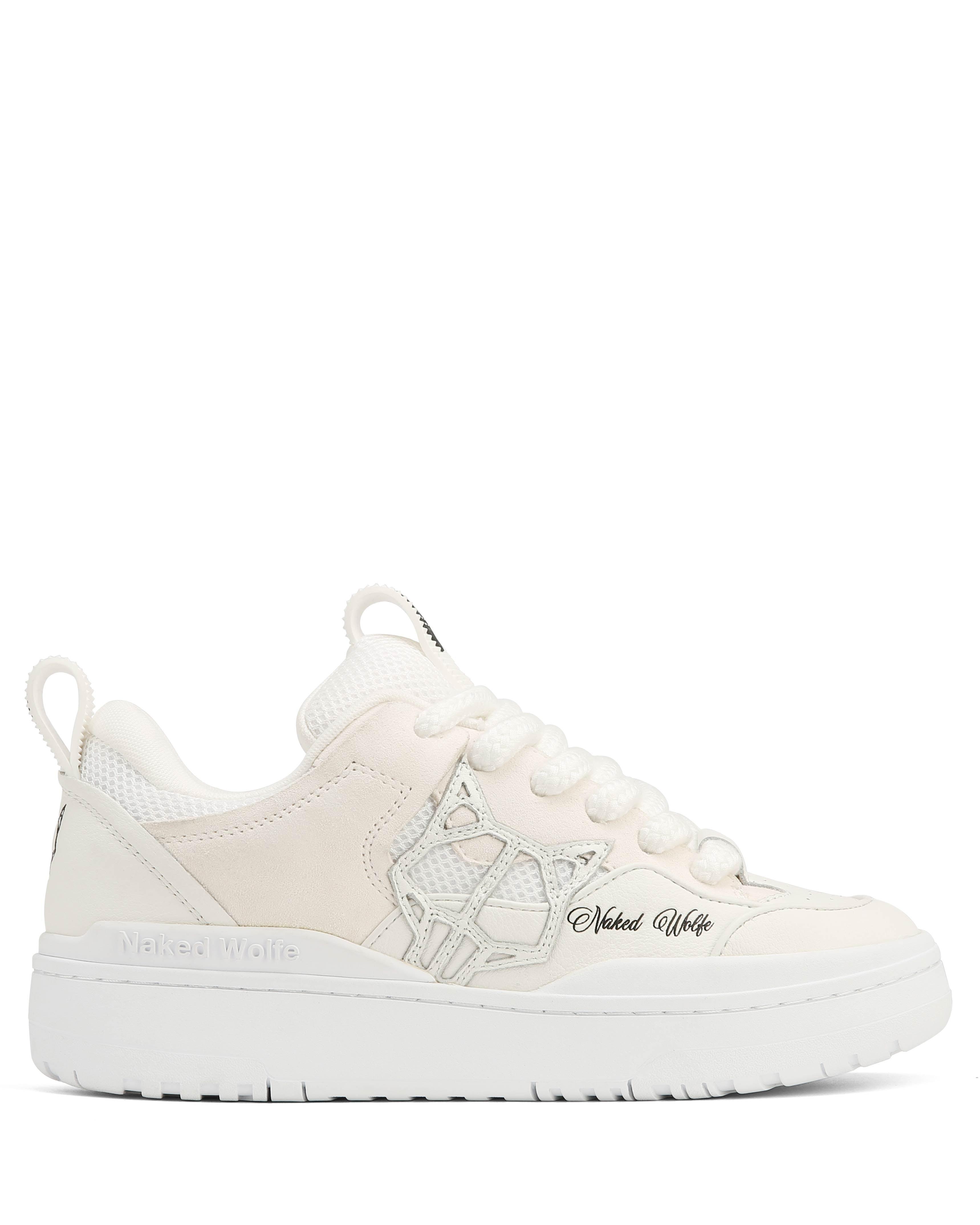 Naked Wolfe Area Genysis Leather/Mesh/Suede in White | Lyst