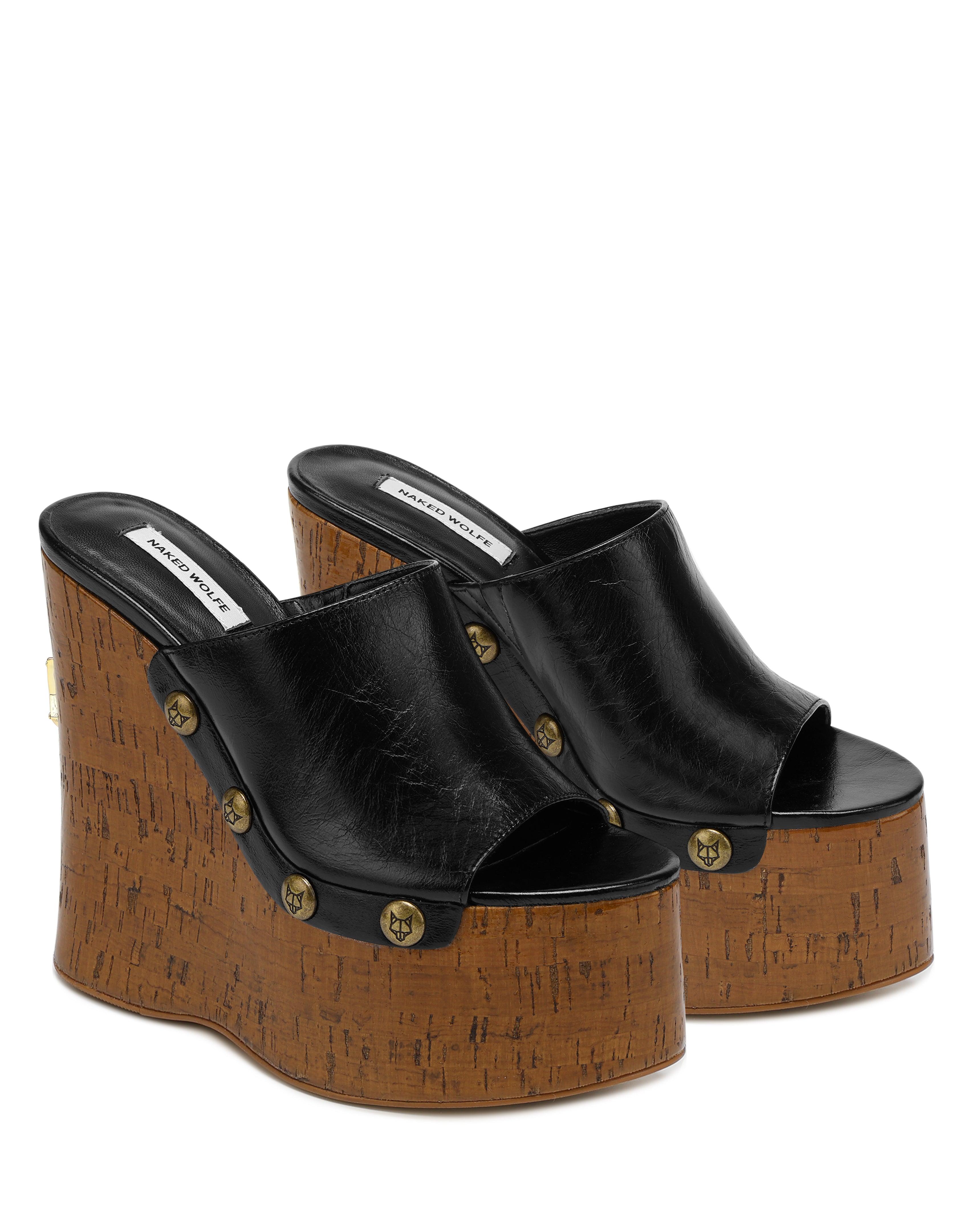 ☆NAKED WOLFE☆ IVY WEDGE サンダル レディース 靴 Black ☆NAKED WOLFE☆ IVY WEDGE サンダル レディース 靴 Black