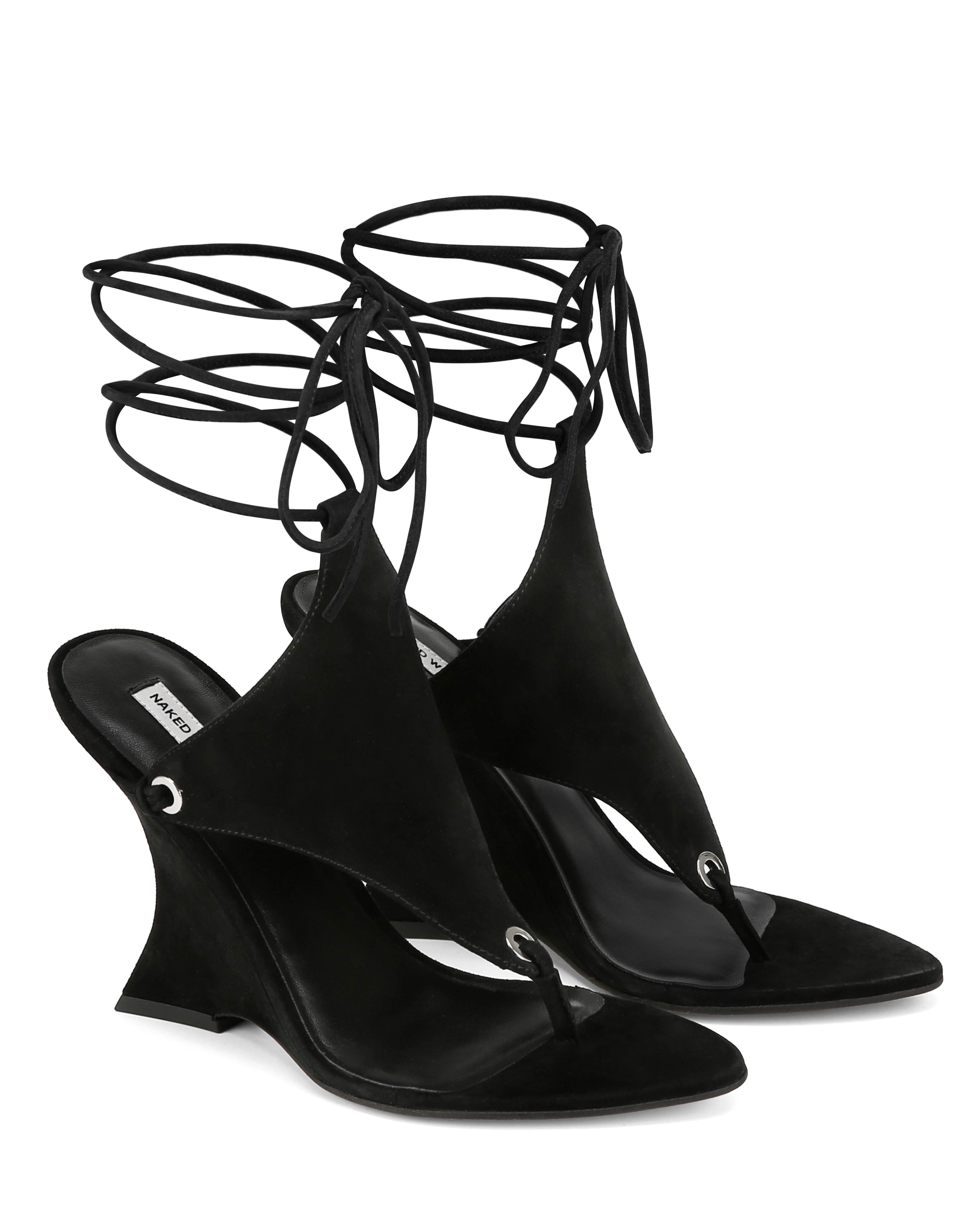 Womens Wedge Rampage Black Wedges Women's Naked Wolfe Wedge