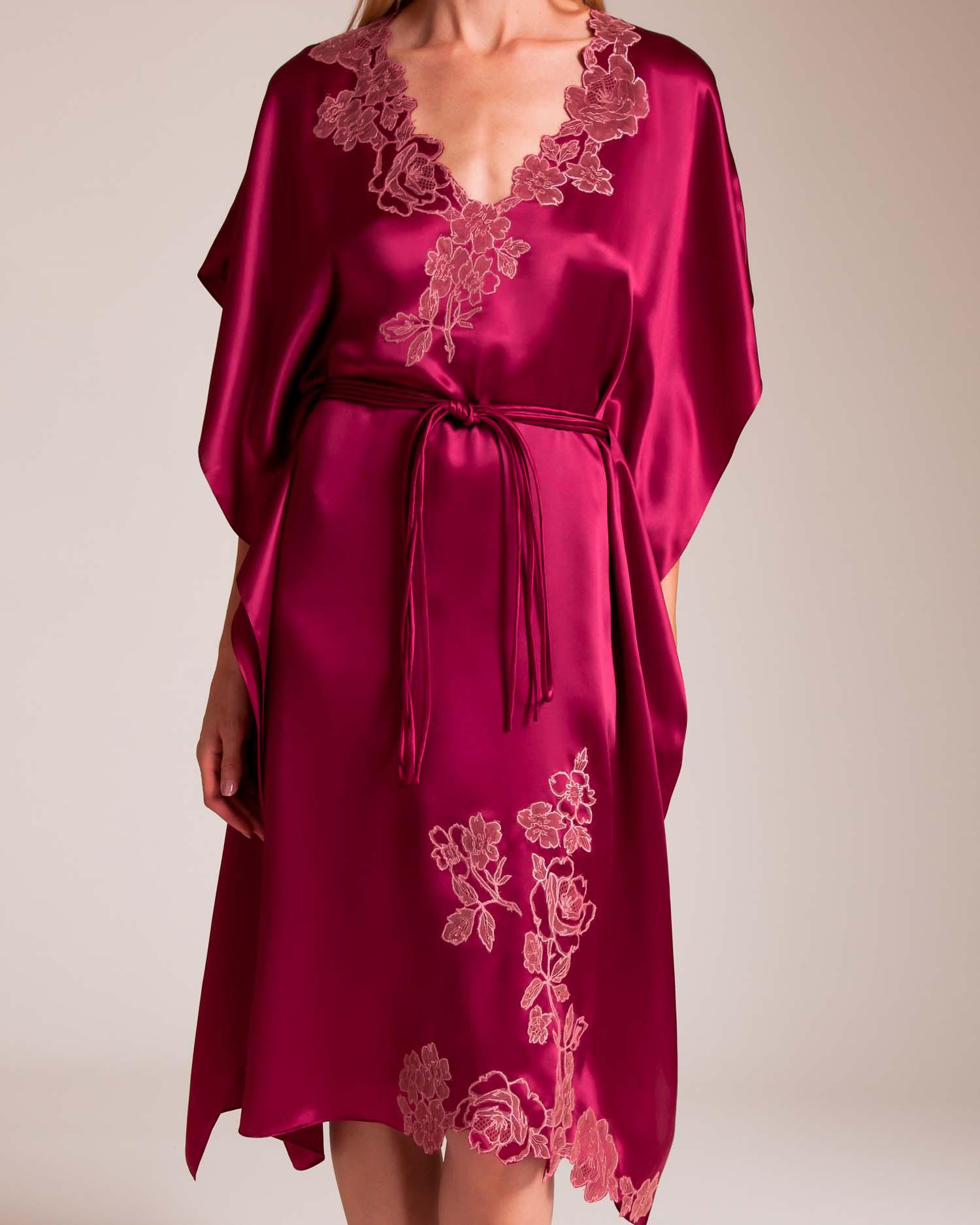 Carine Gilson Rose s Silk Satin Kaftan in Pink Lyst Carine Gilson Rose s Silk Satin Kaftan in Pink Lyst
