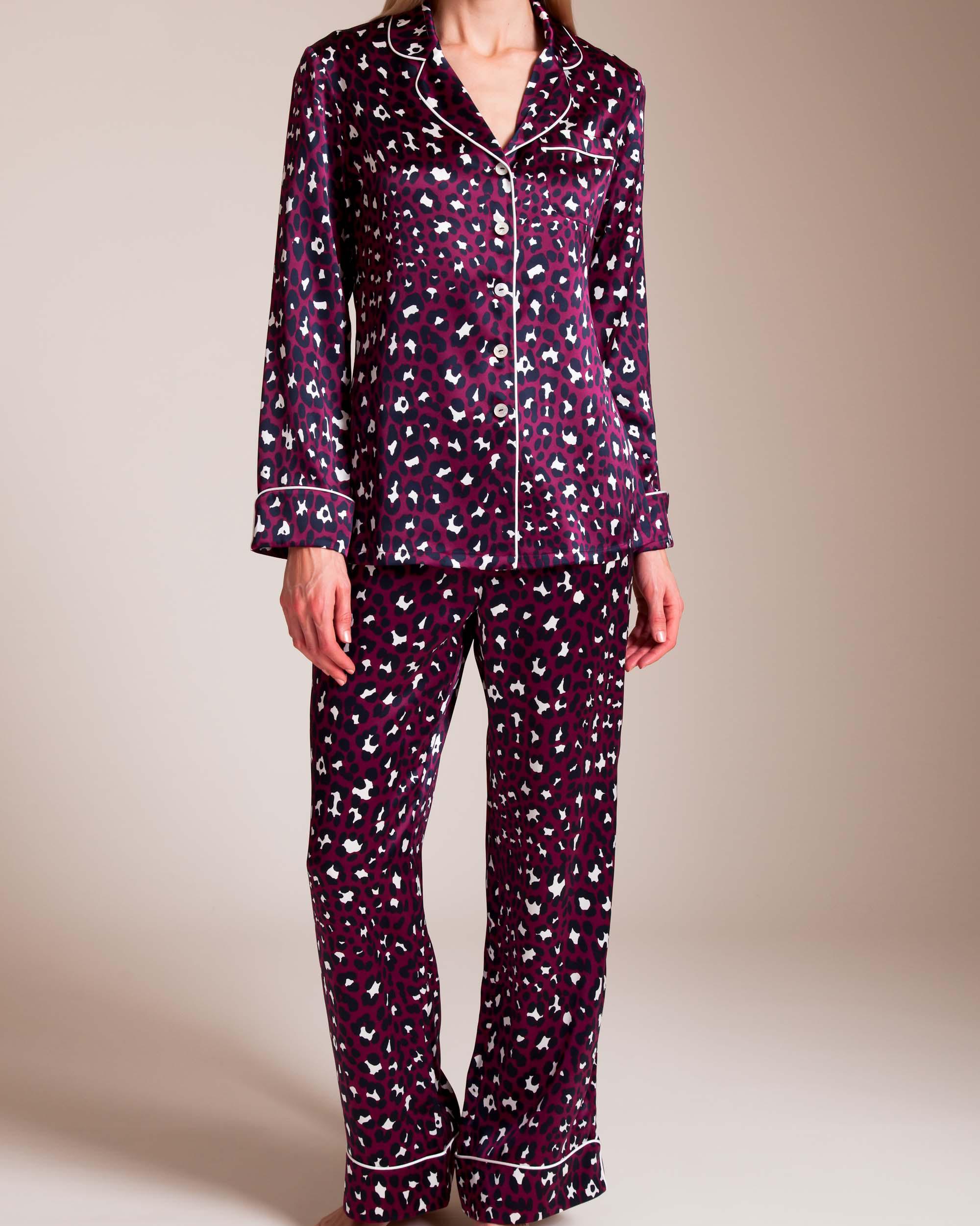 Olivia Von Halle Lila Marilyn Silk Pajama in Purple - Lyst