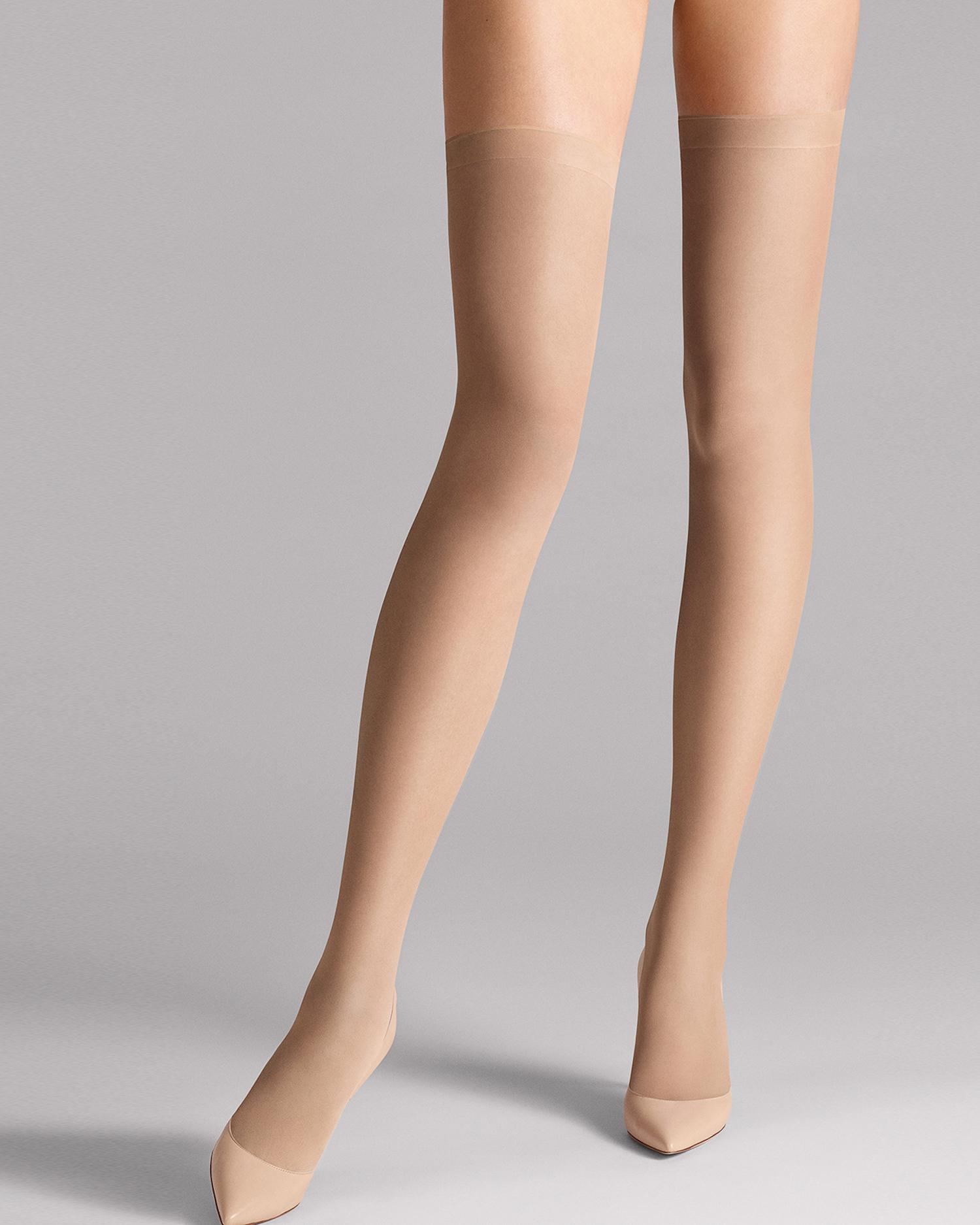 Wolford Synthetic Fatal 15 Seamless Stay Up In White Lyst