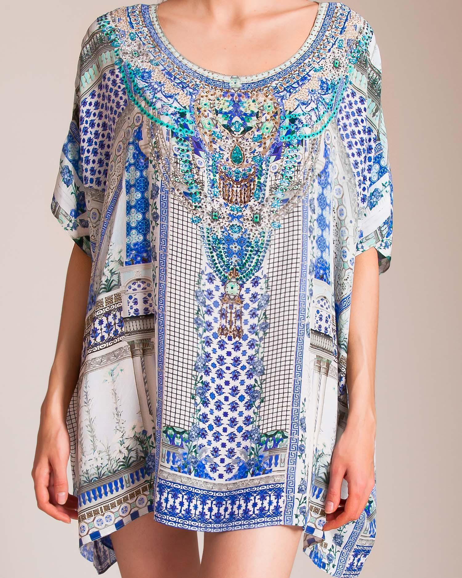camilla blue kaftan