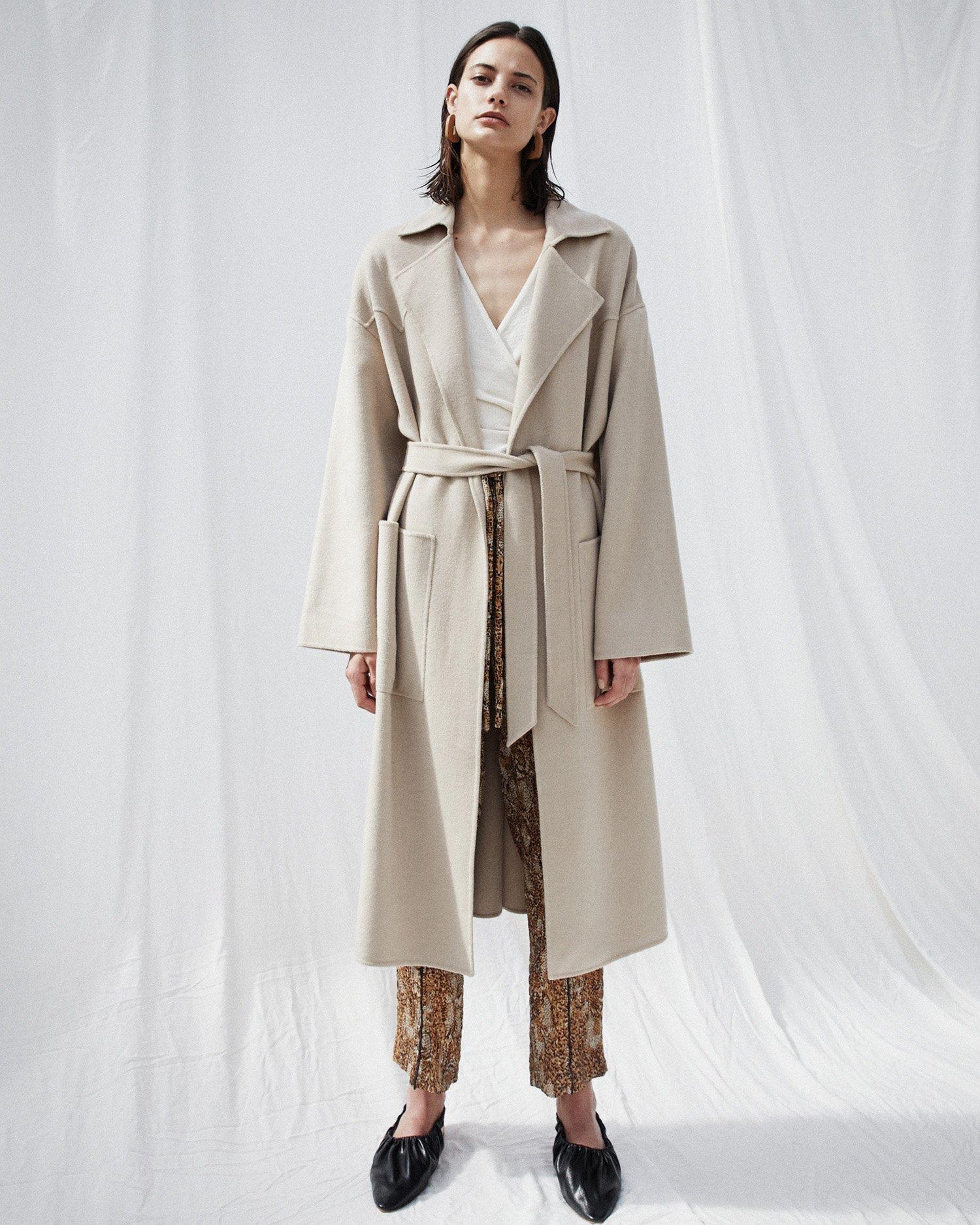 Nanushka Wool Robe Coat Lyst