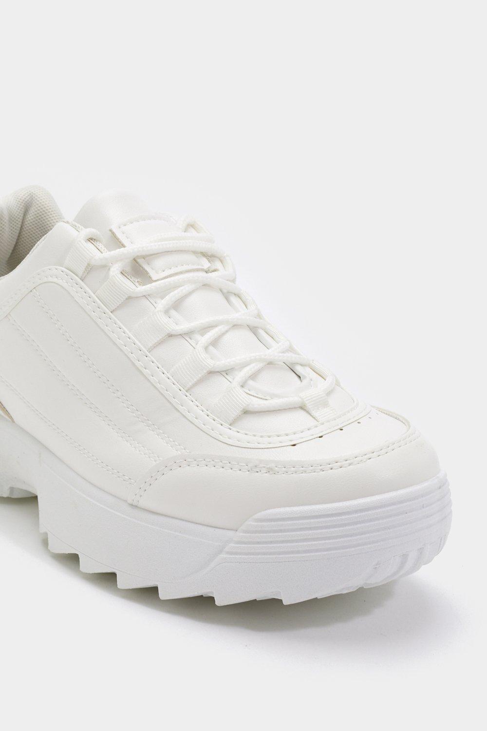 nasty gal white trainers