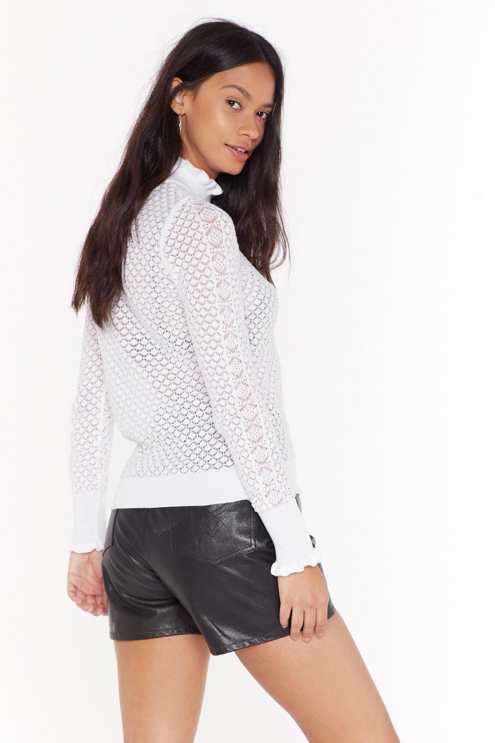 lettuce frill cardigan