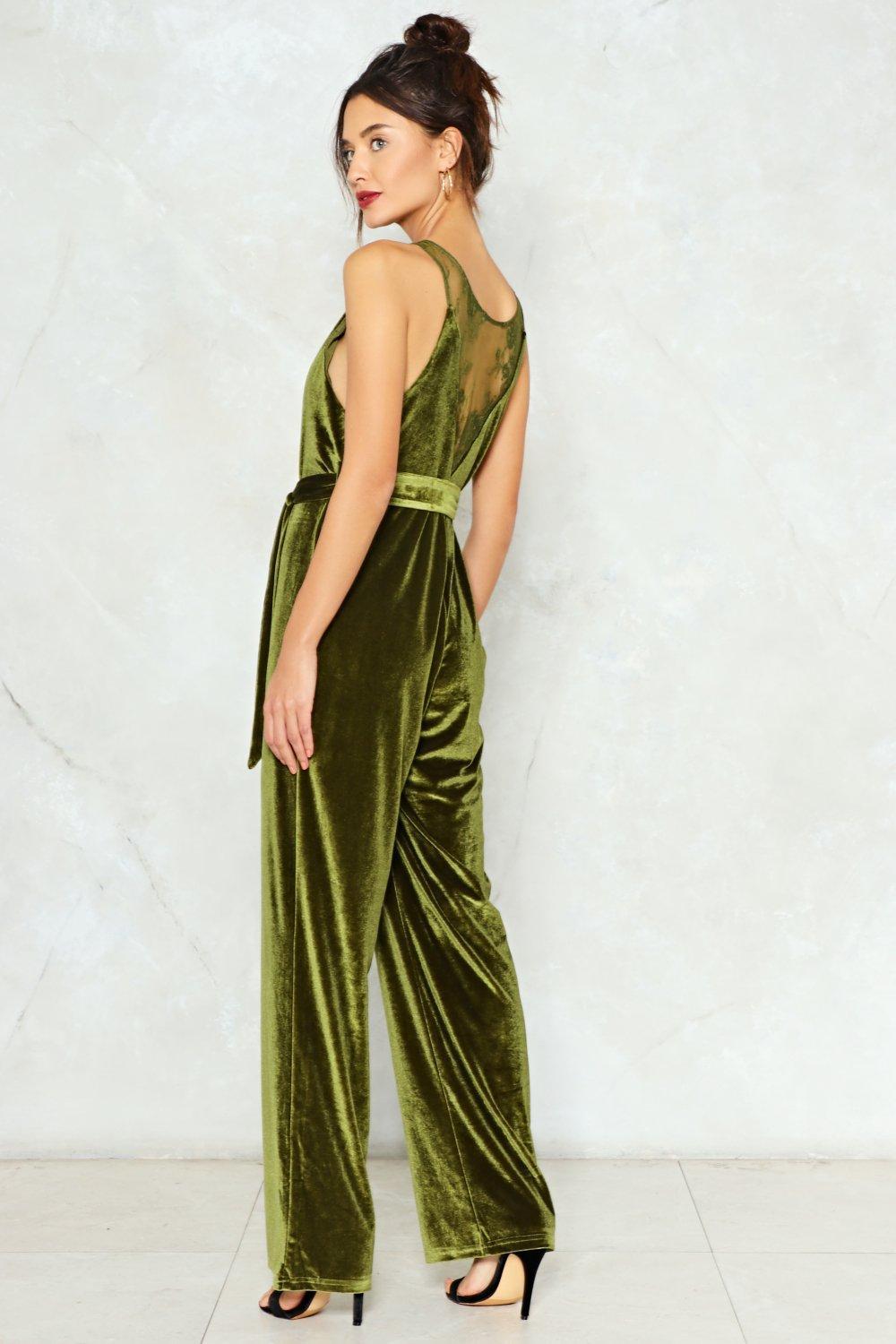 nasty gal velvet jumpsuit