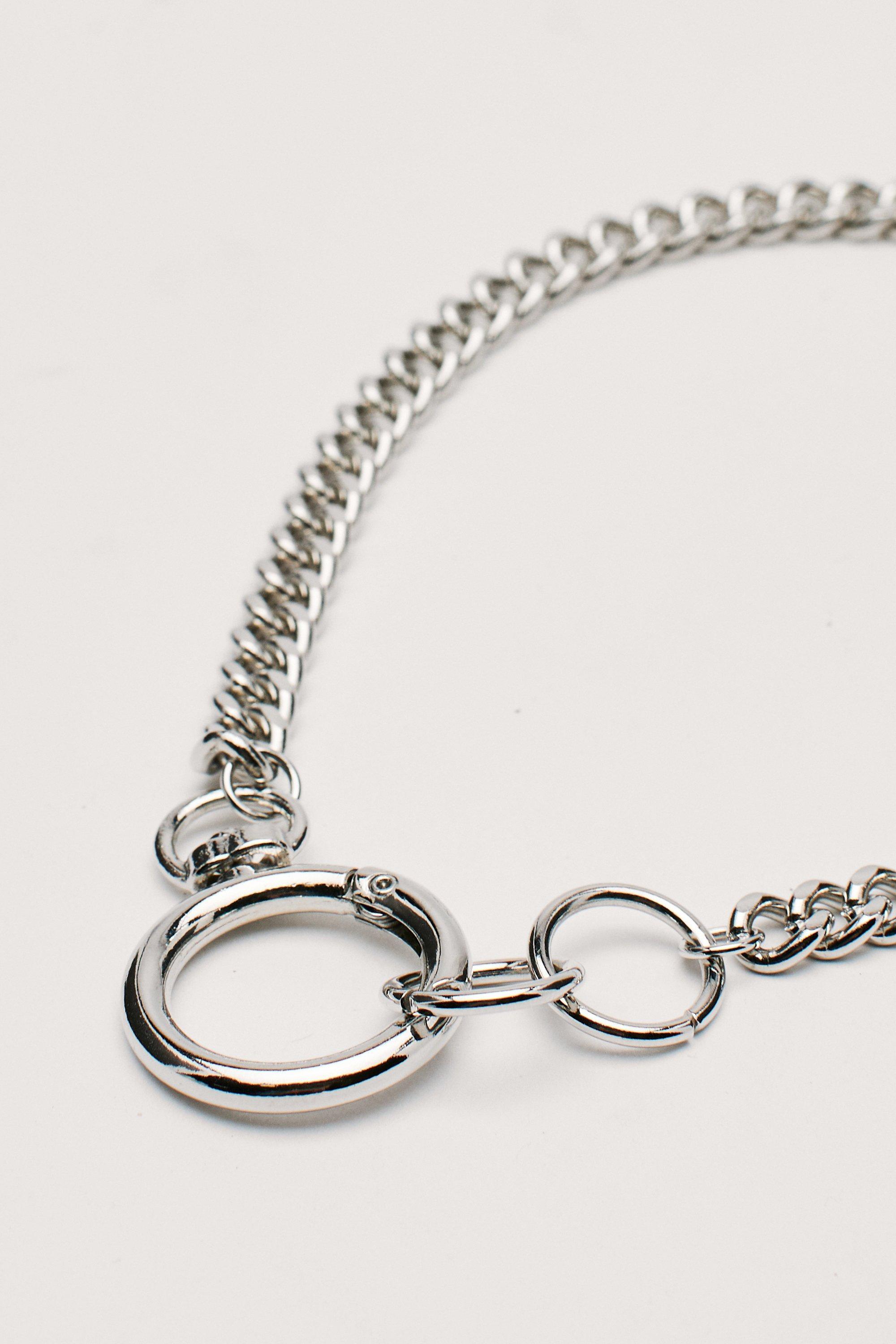 Nasty Gal Curb Chain O Ring Necklace In Grey Metallic Lyst Nasty Gal Curb Chain O Ring Necklace In Grey Metallic Lyst