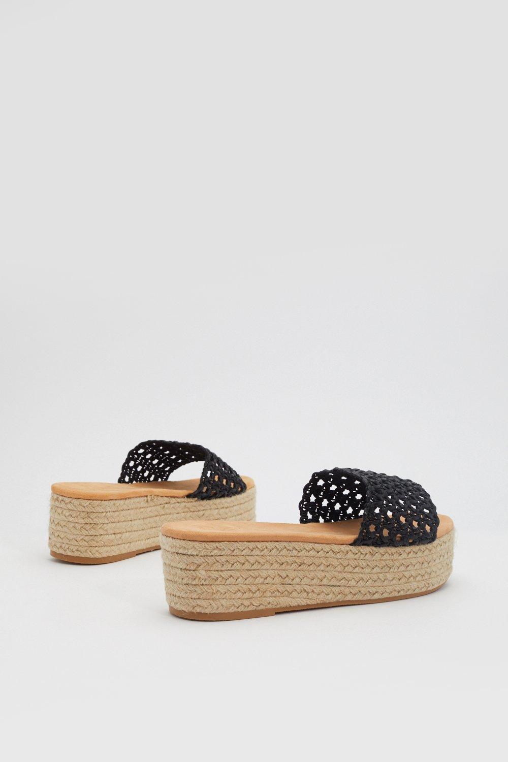 espadrille sliders