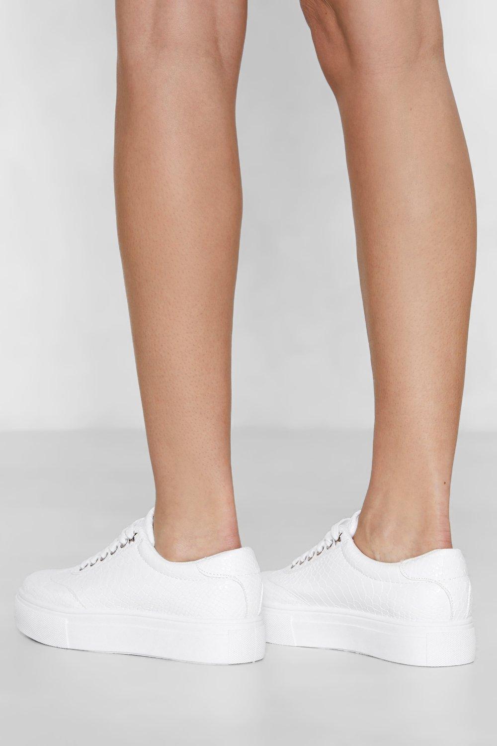 white platform sneakers nasty gal
