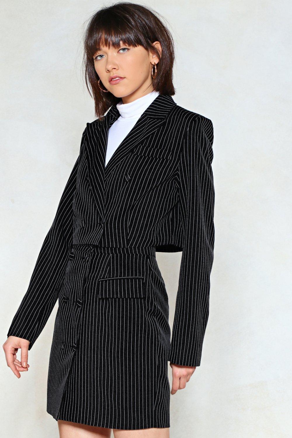 Nasty Gal Synthetic "mix Business With Pleasure Cropped  