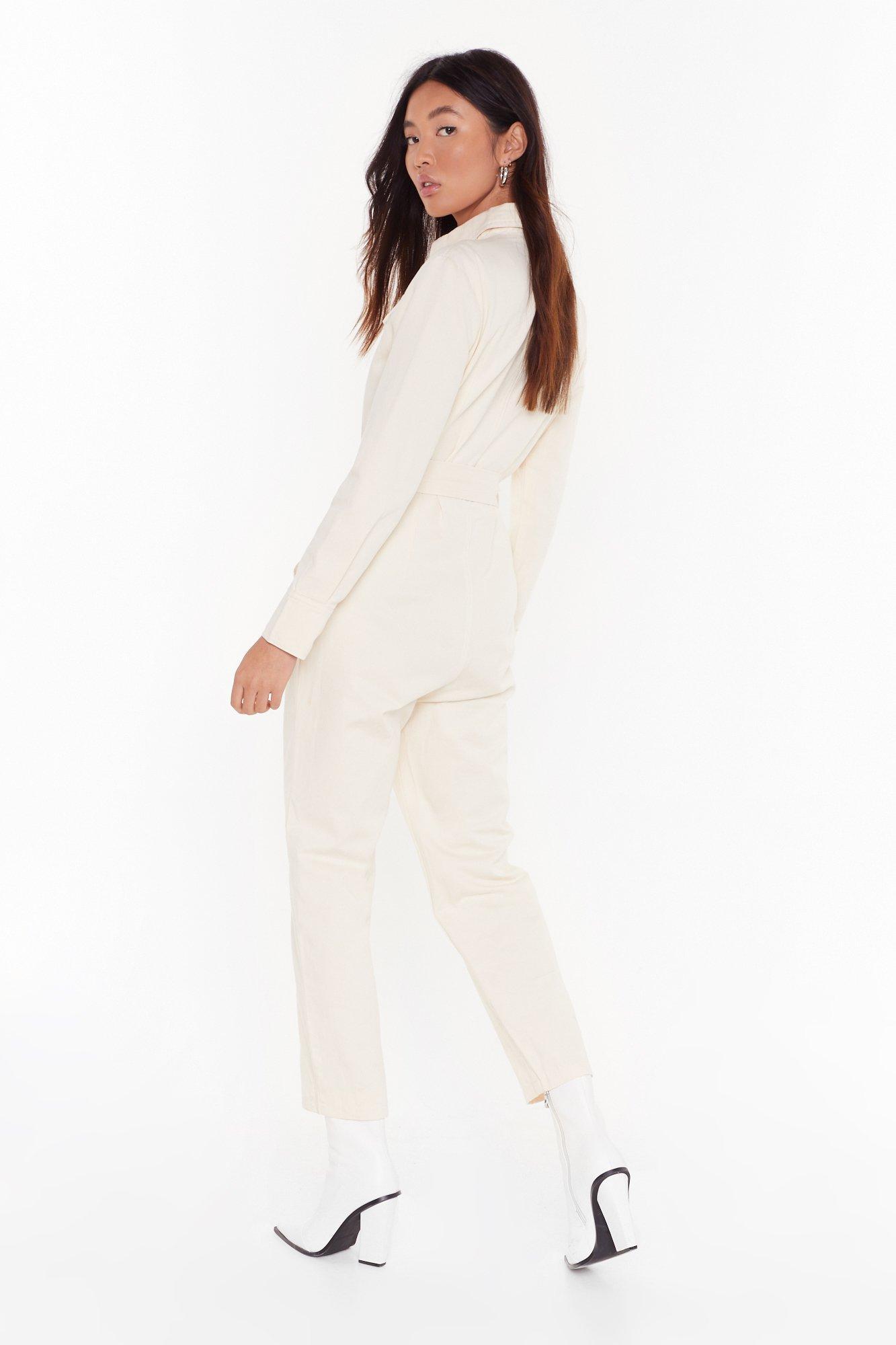 belted boiler suit