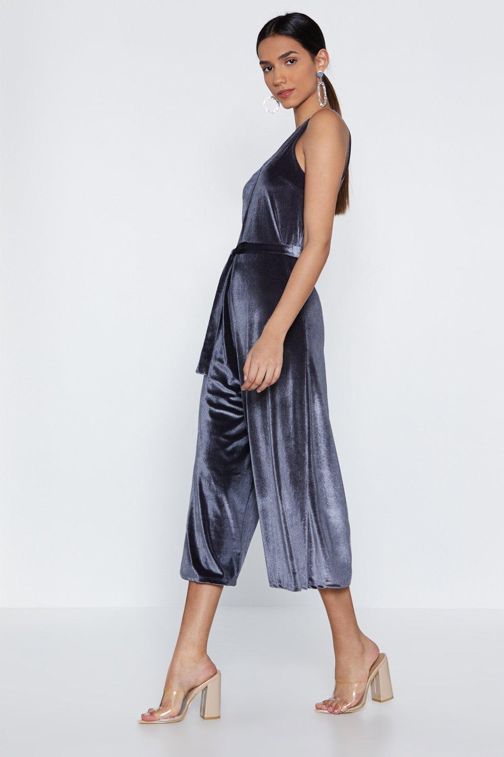 nasty gal velvet jumpsuit