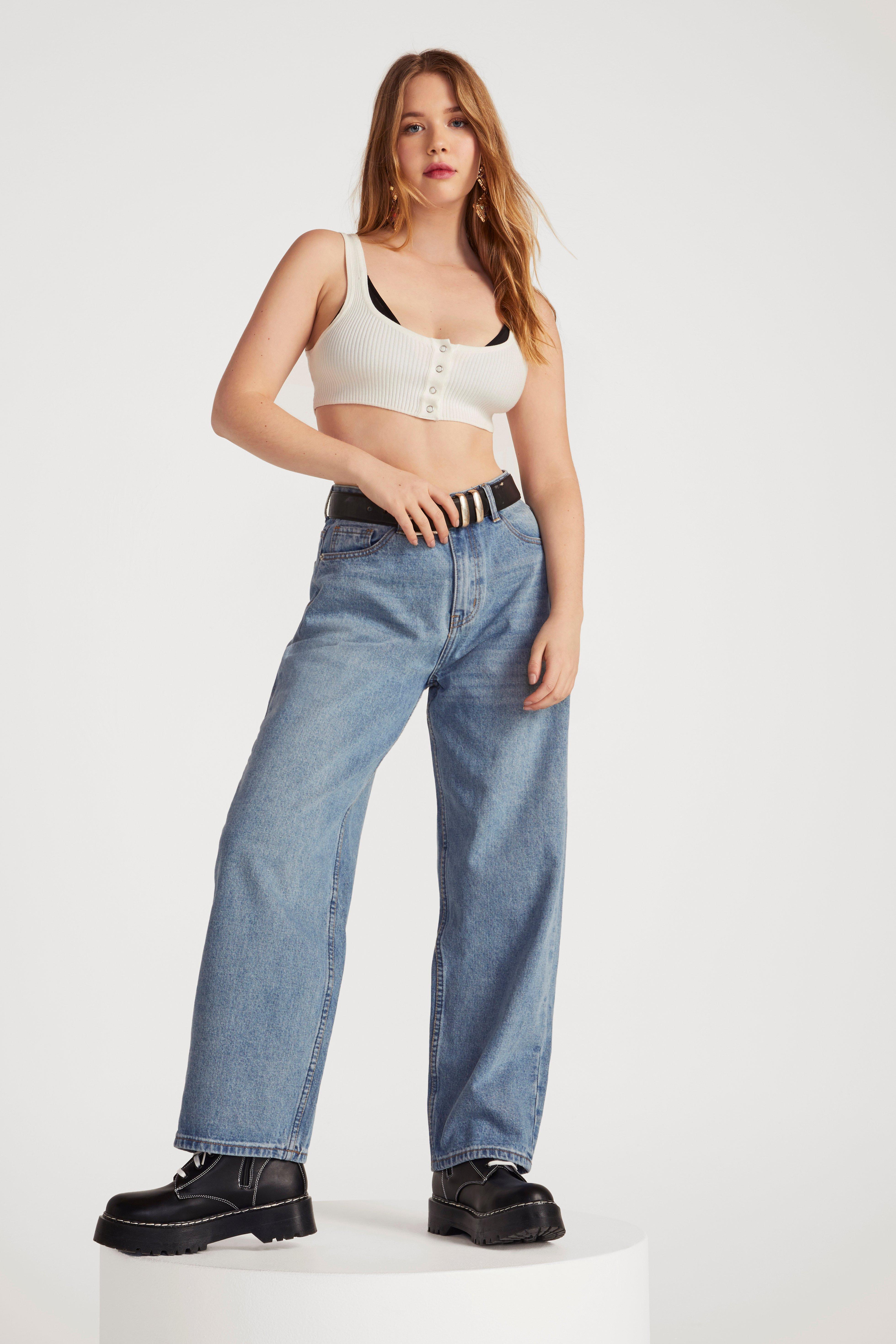 oversized wide leg jeans