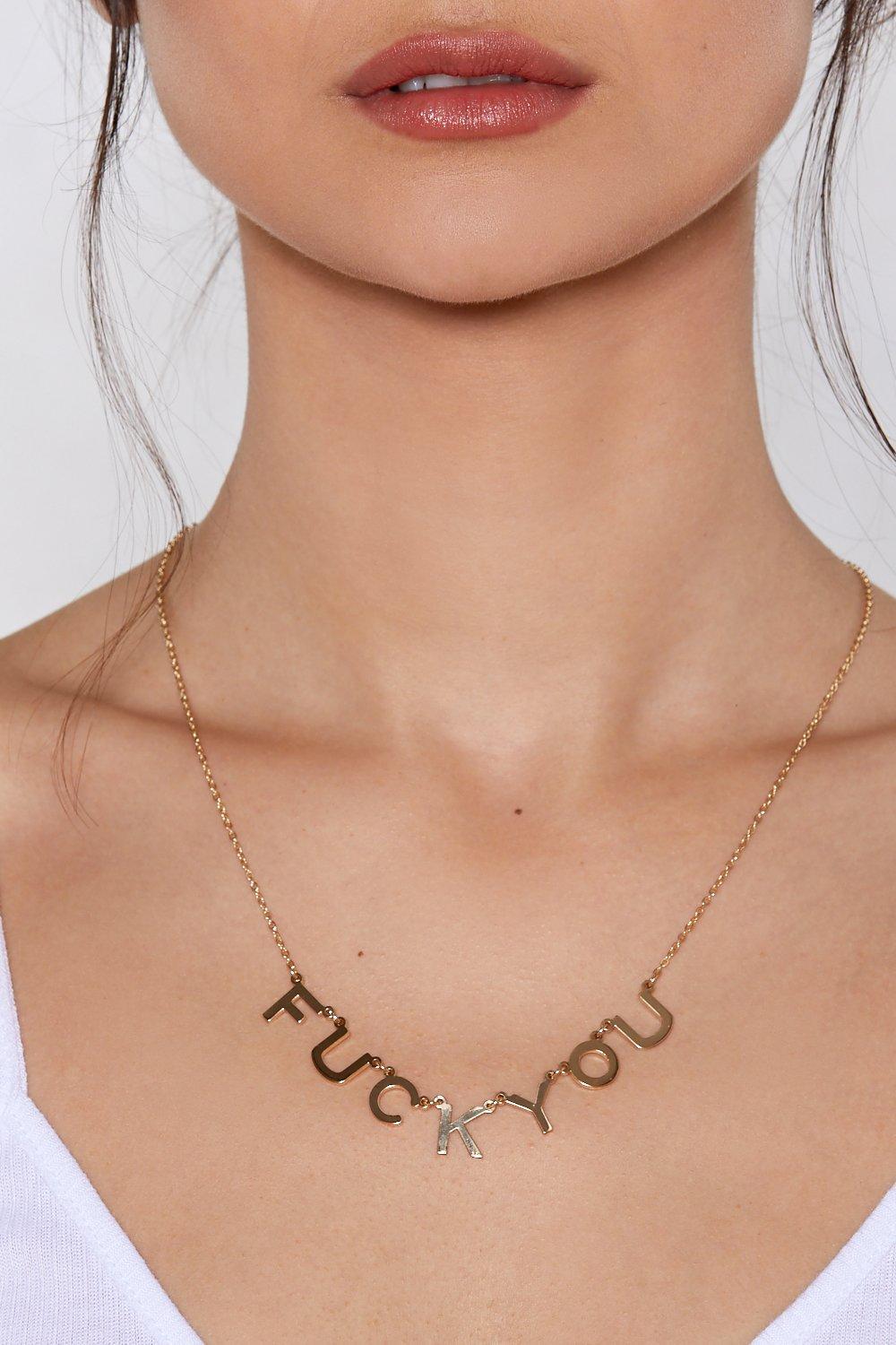 Fuck you necklace
