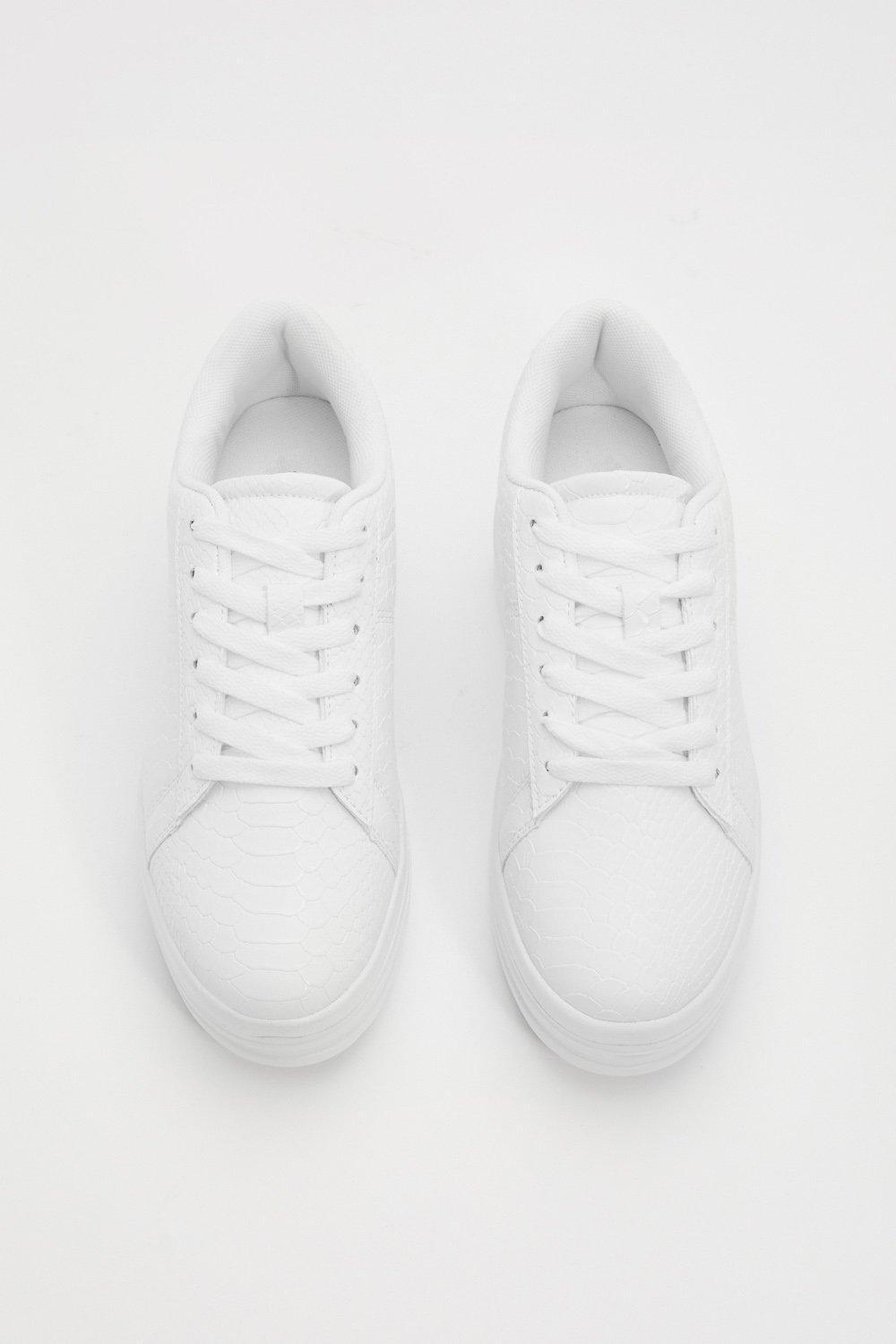 white platform sneakers nasty gal
