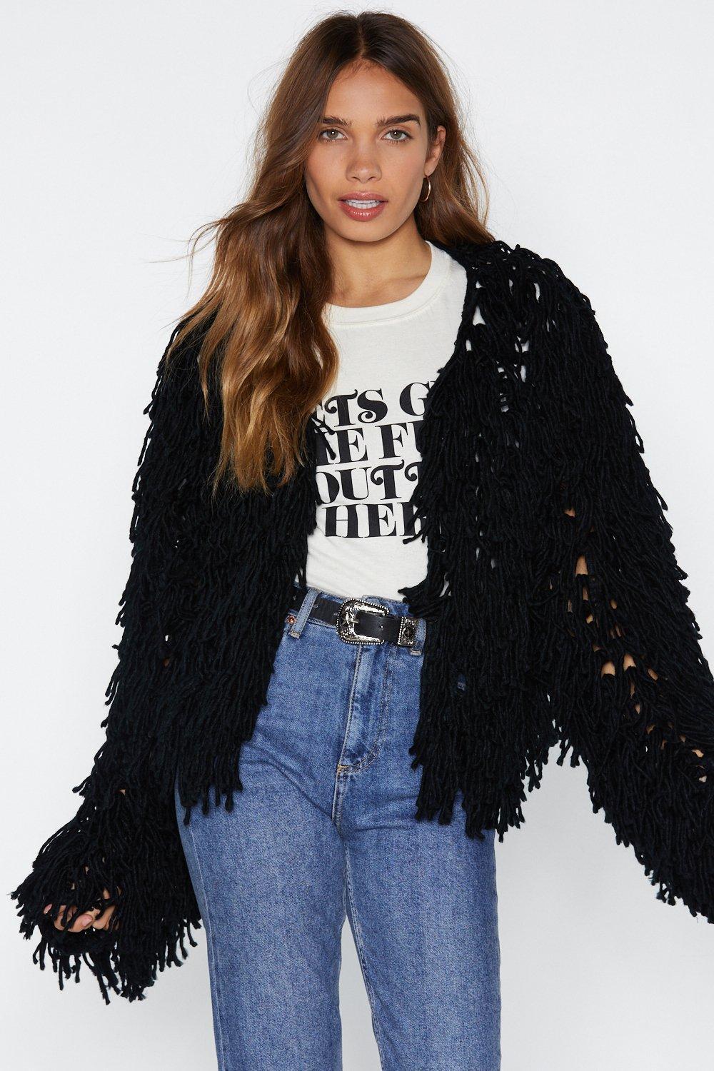 bad romance shaggy cardigan