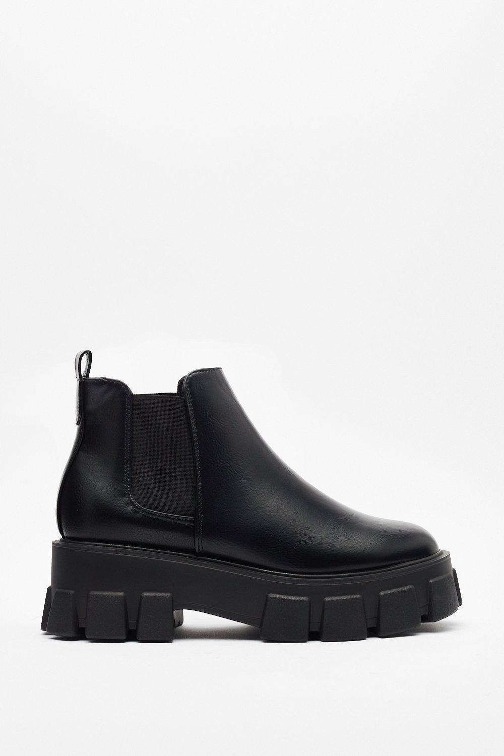 cleated ankle boots