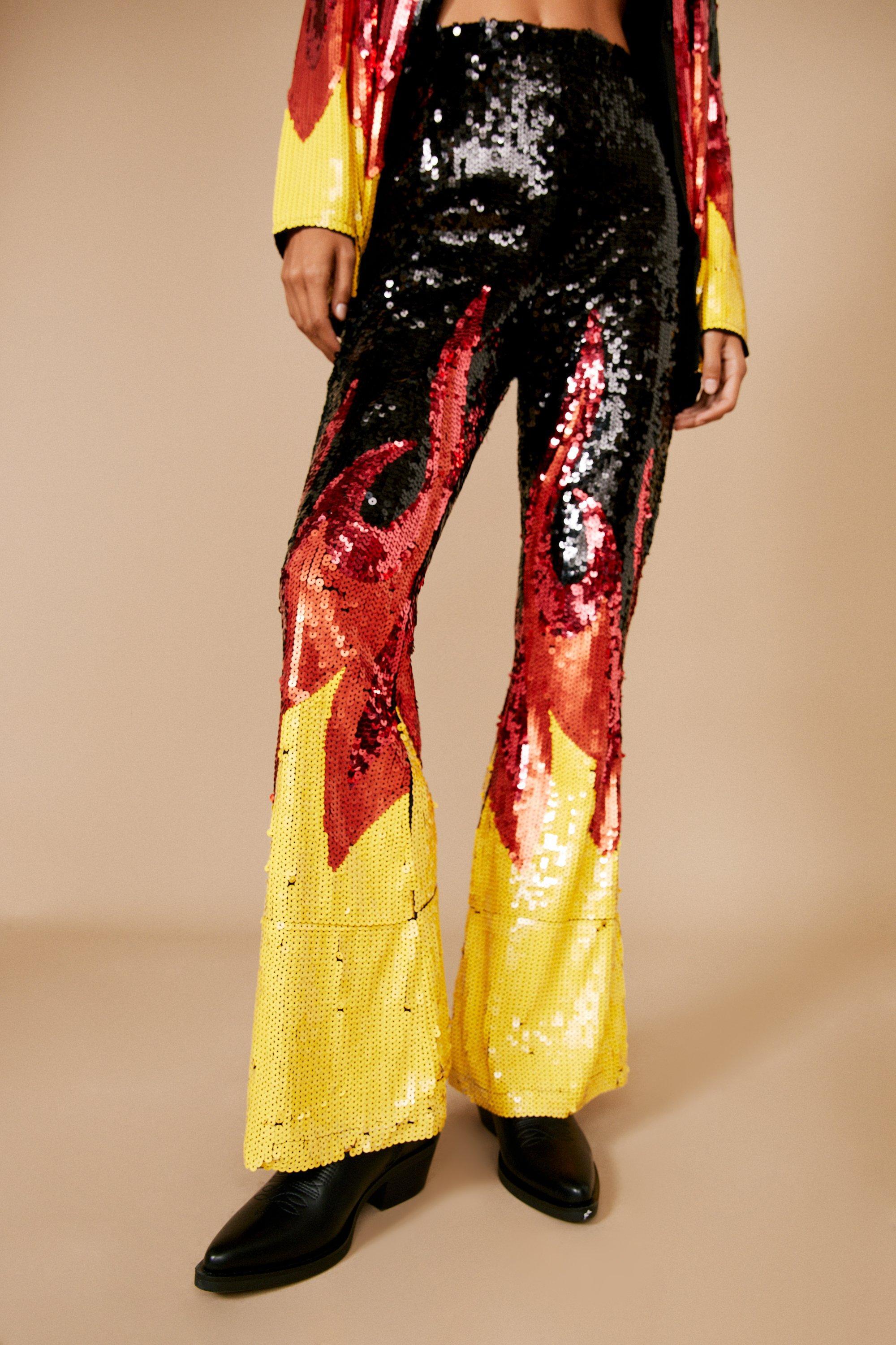 INC International Concepts Culpos X Inc Sequin Wide-leg Pants, Created For  Macy's in Yellow | Lyst