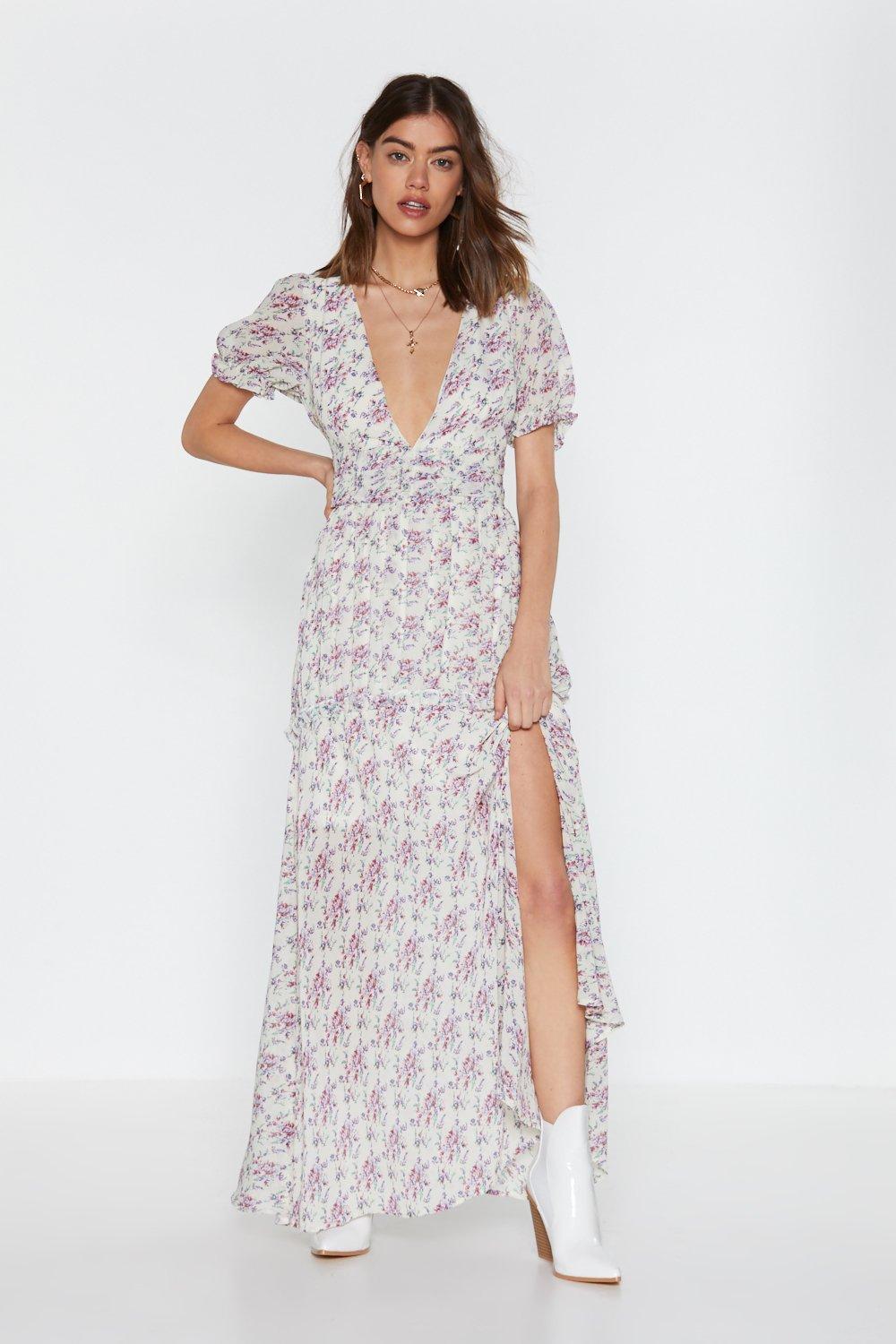 Nasty Gal "flower To The People Puff Sleeve Maxi Dress" Lyst