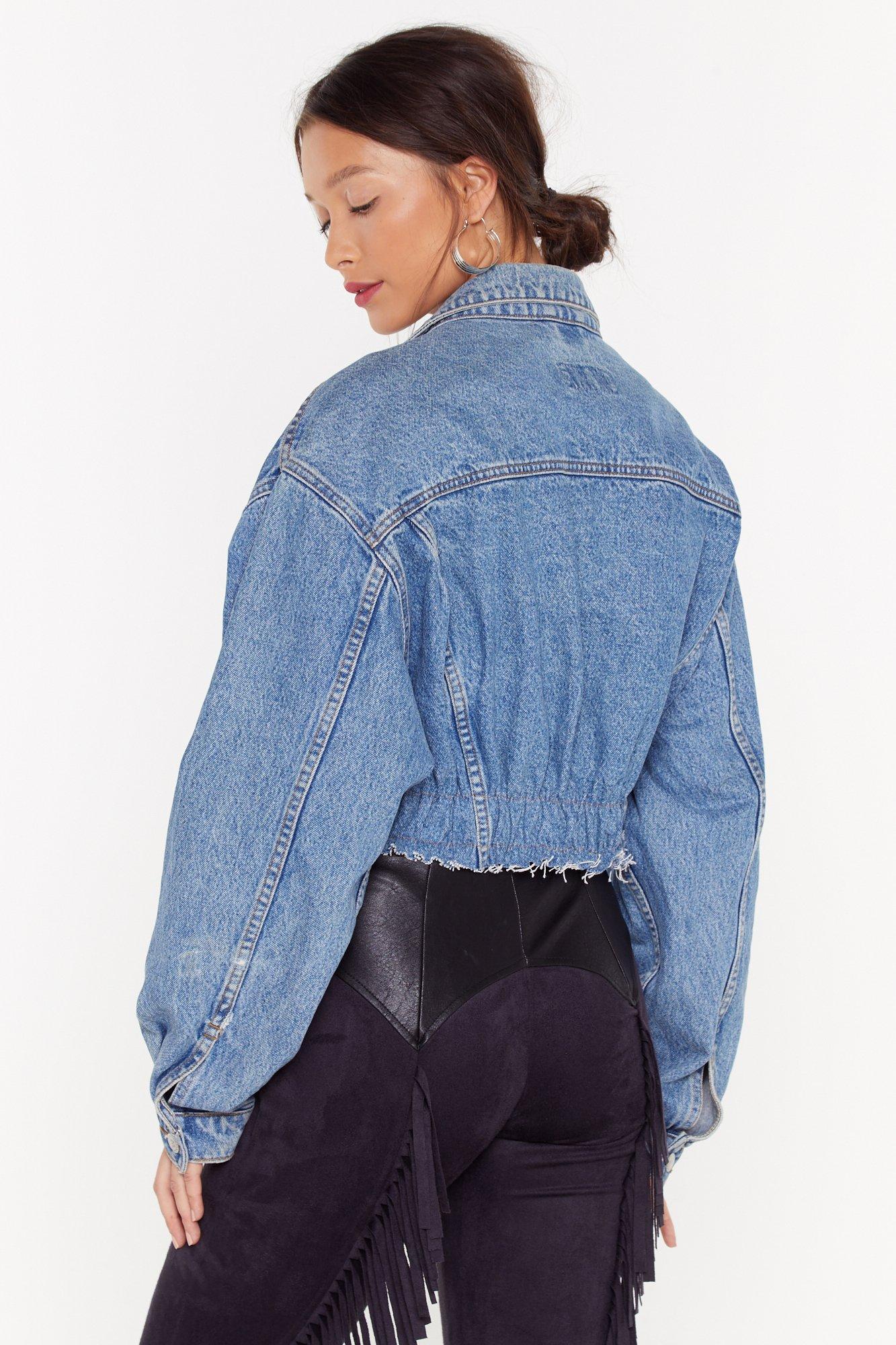 vintage cropped denim jacket