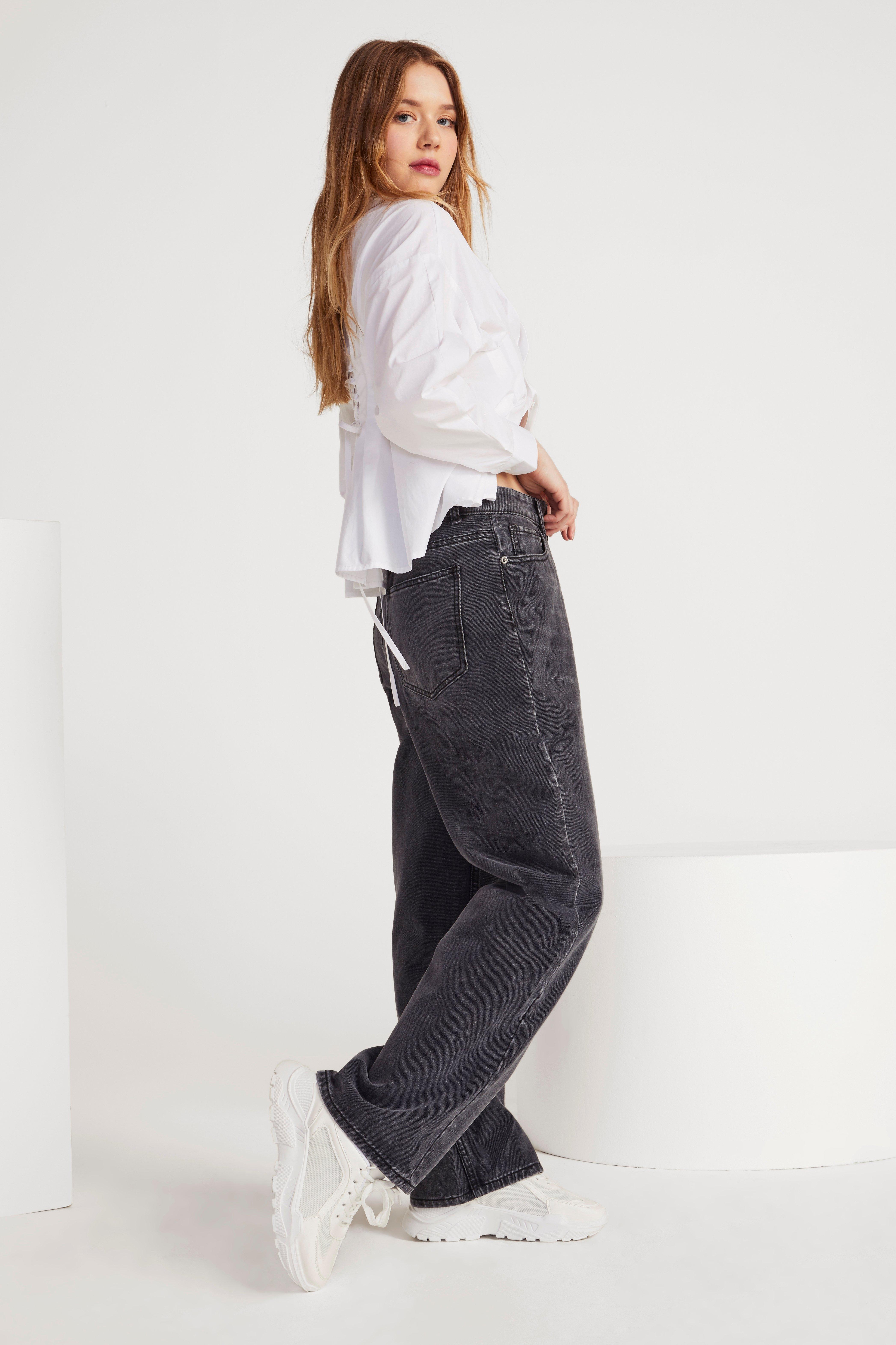 grey wide jeans
