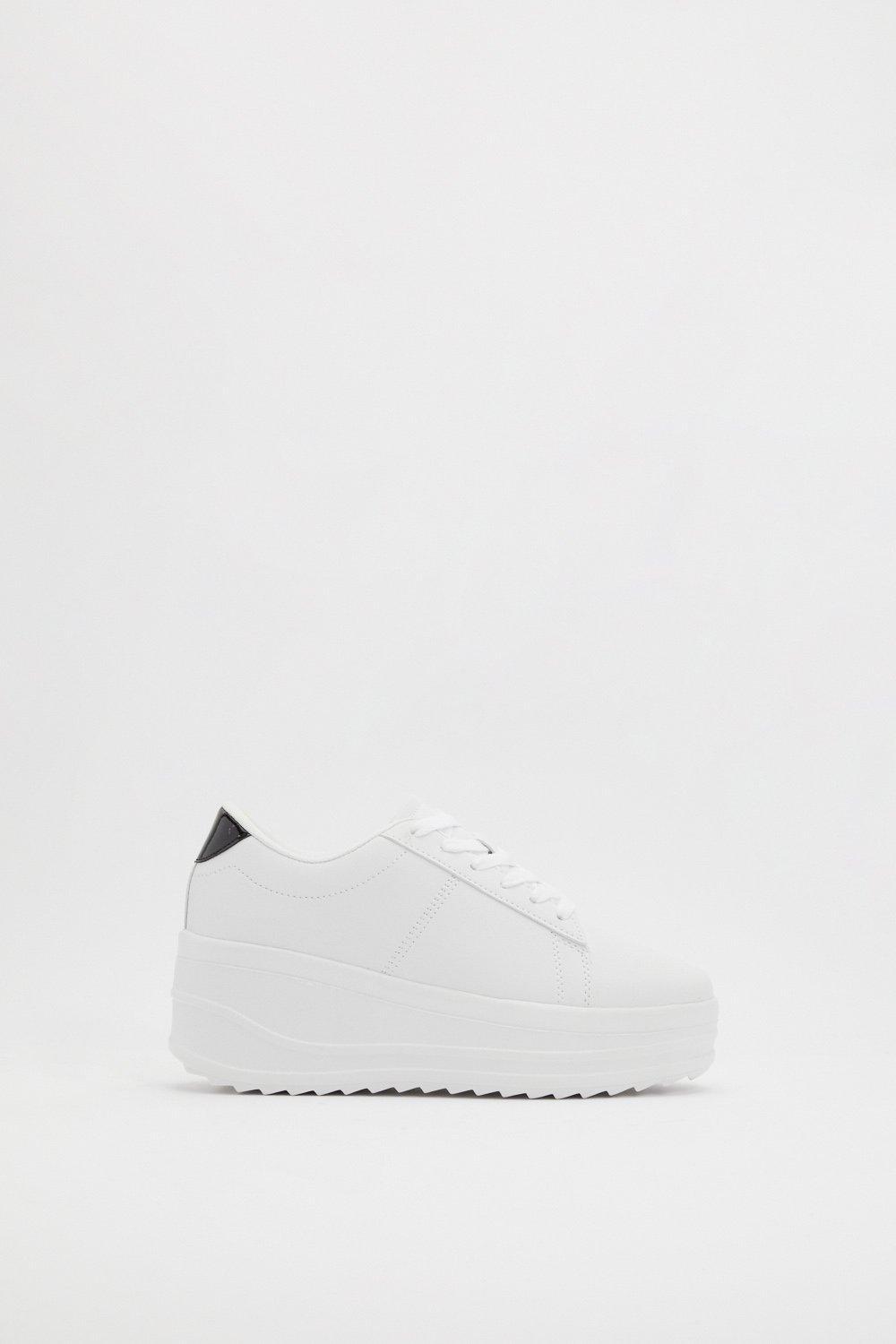 white platform sneakers nasty gal