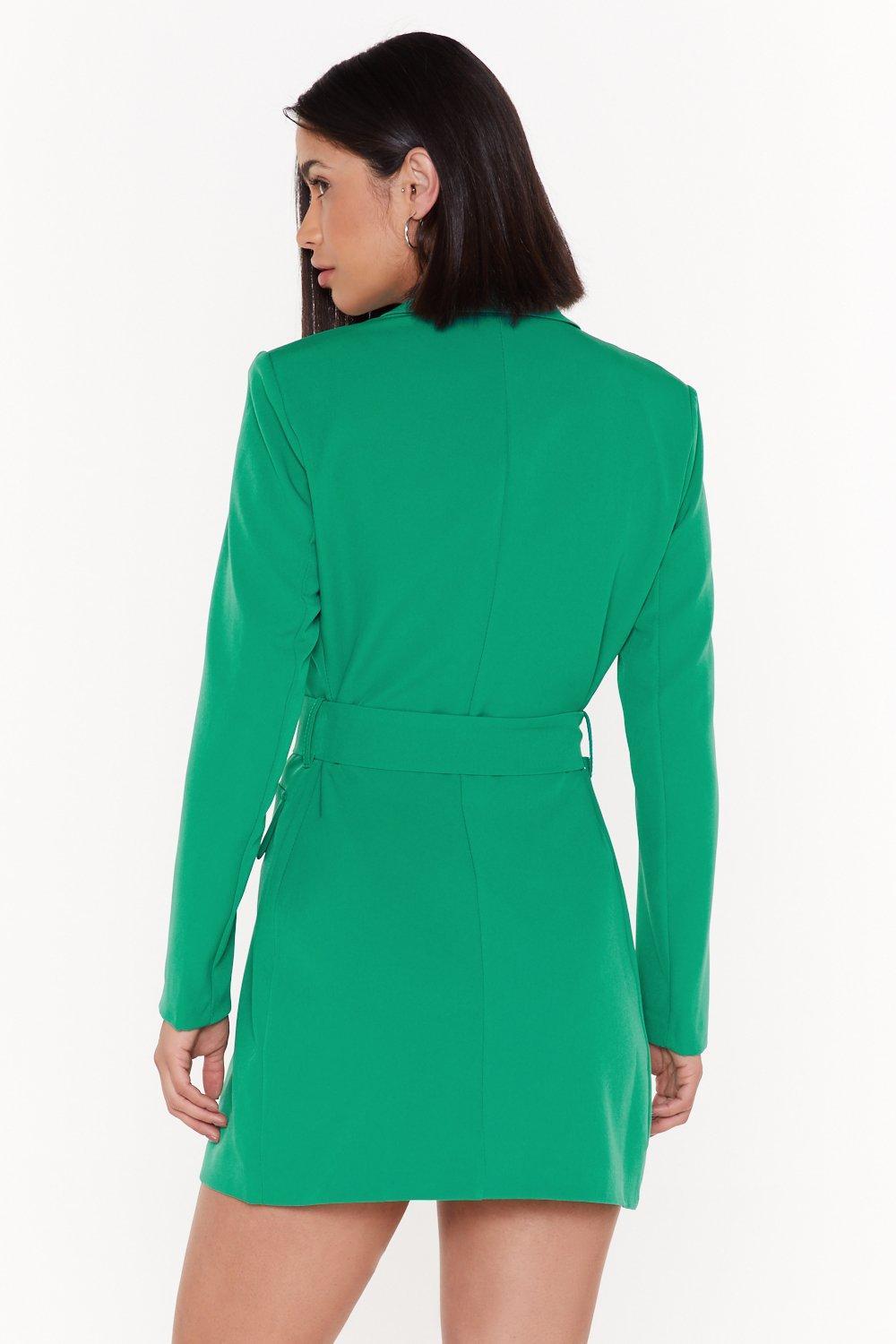 emerald blazer dress