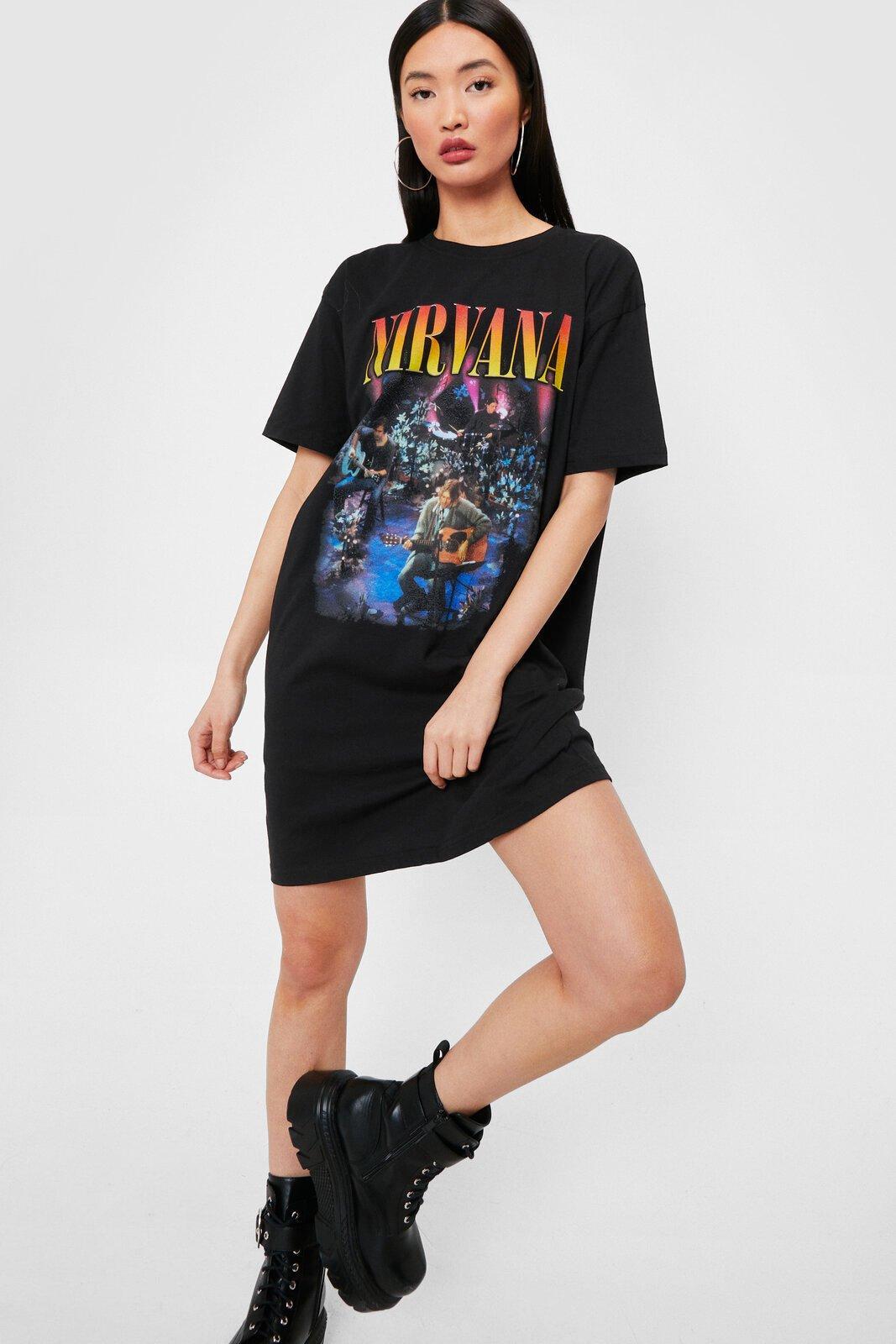 Nasty Gal Nirvana Graphic T-shirt in Black | Lyst